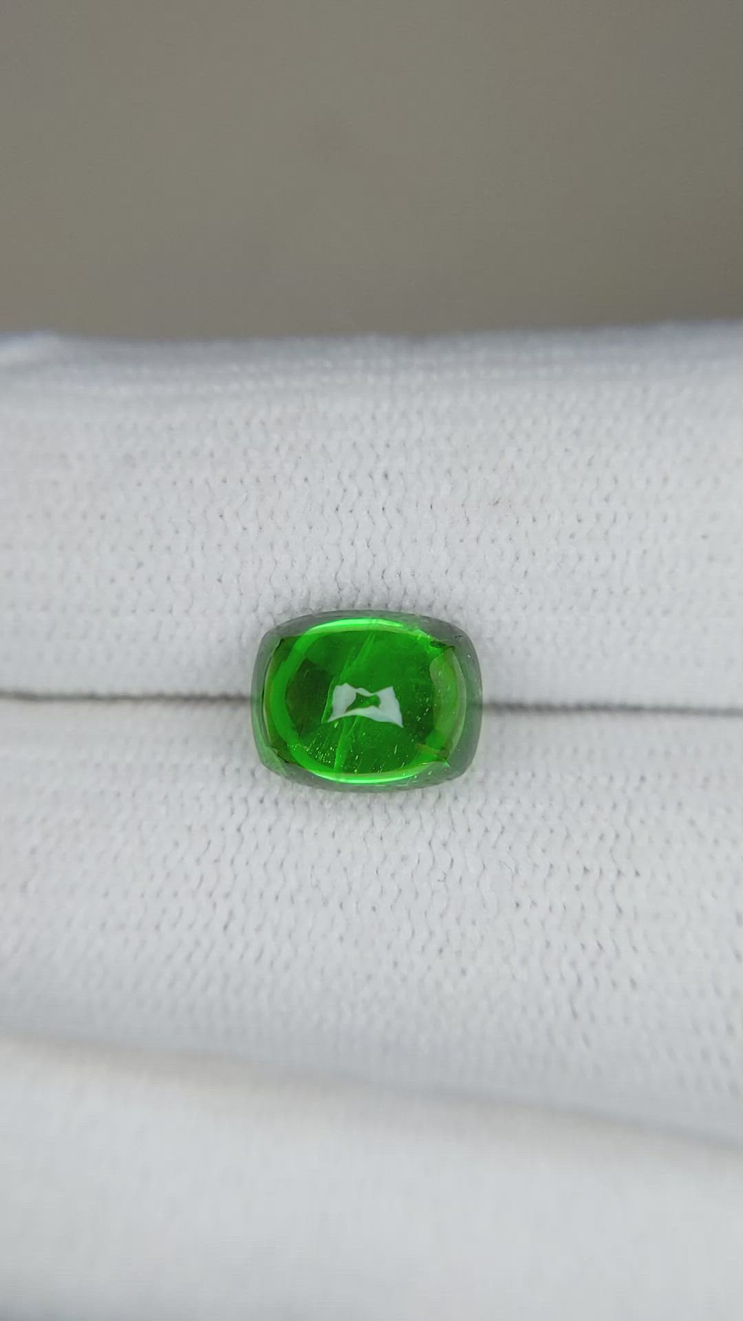 3.15 Ct. Cabochon Tsavorite Garnet from Tanzania Size Video