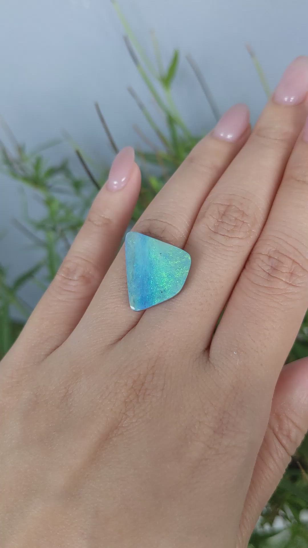 12.85 Ct. Black Opal from Australia Size Video