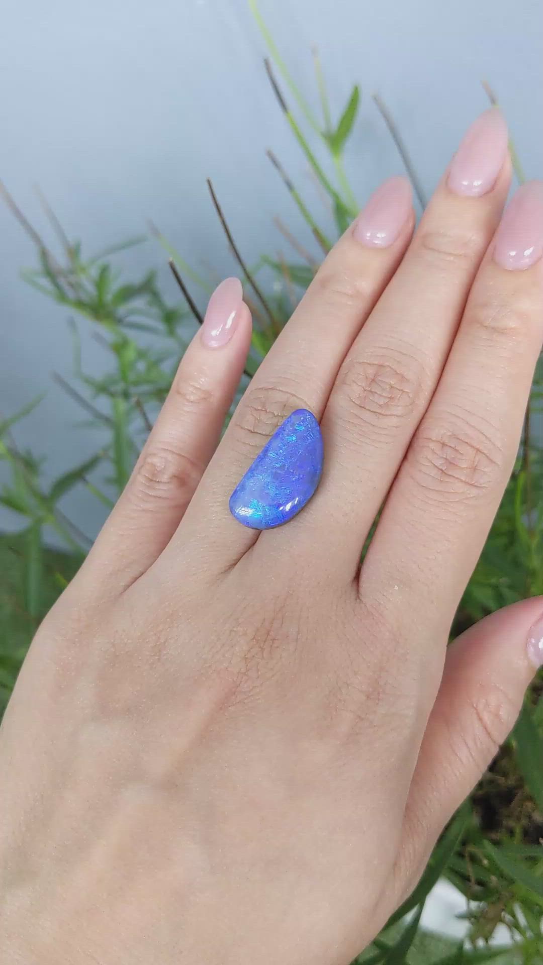 11.19 Ct. Black Opal from Australia Size Video