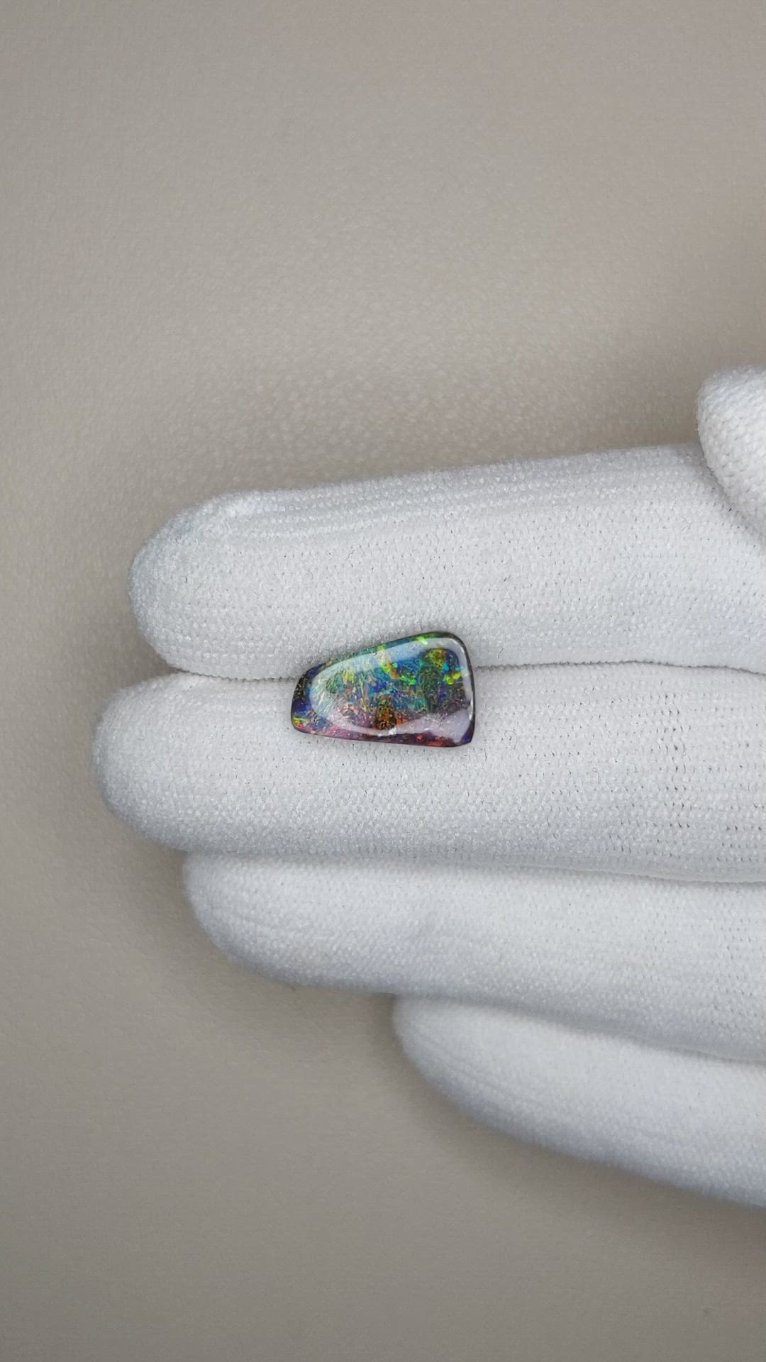 3.82 Ct. Black Opal from Australia Size Video