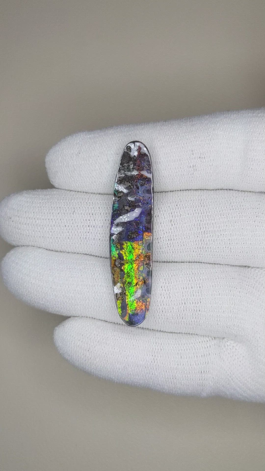 16.59 Ct. Black Opal from Australia Size Video