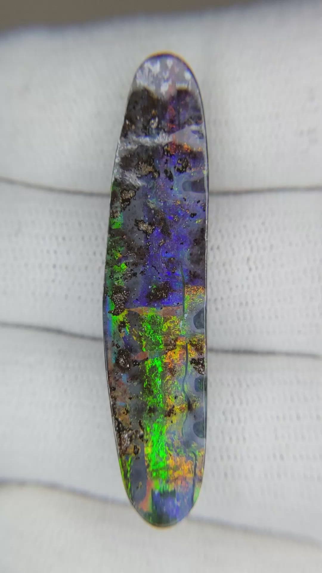 16.59 Ct. Black Opal from Australia Size Video
