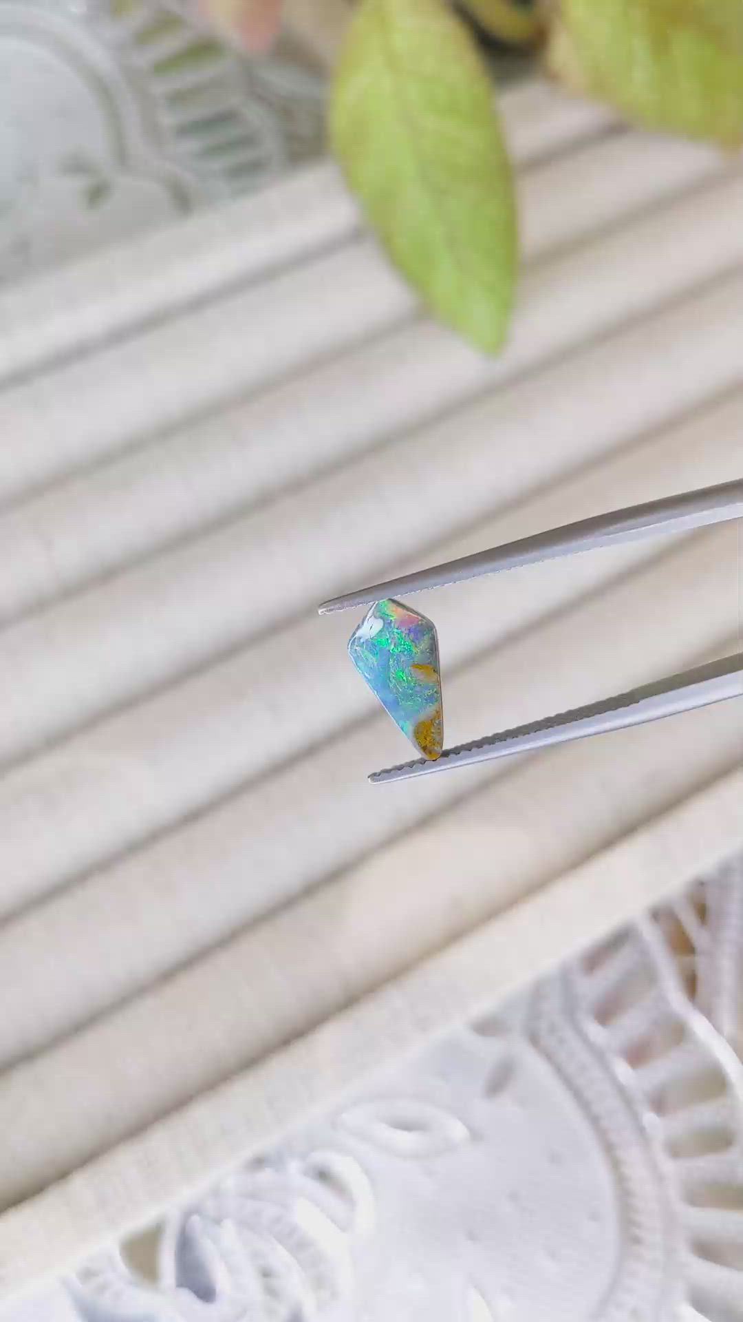 1.41 Ct. Semi-Black Opal from Australia Size Video