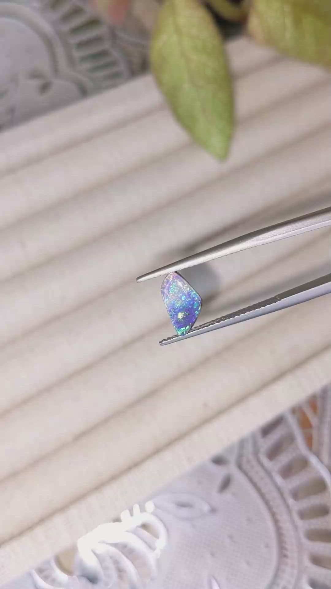 1.39 Ct. Black Opal from Australia Size Video