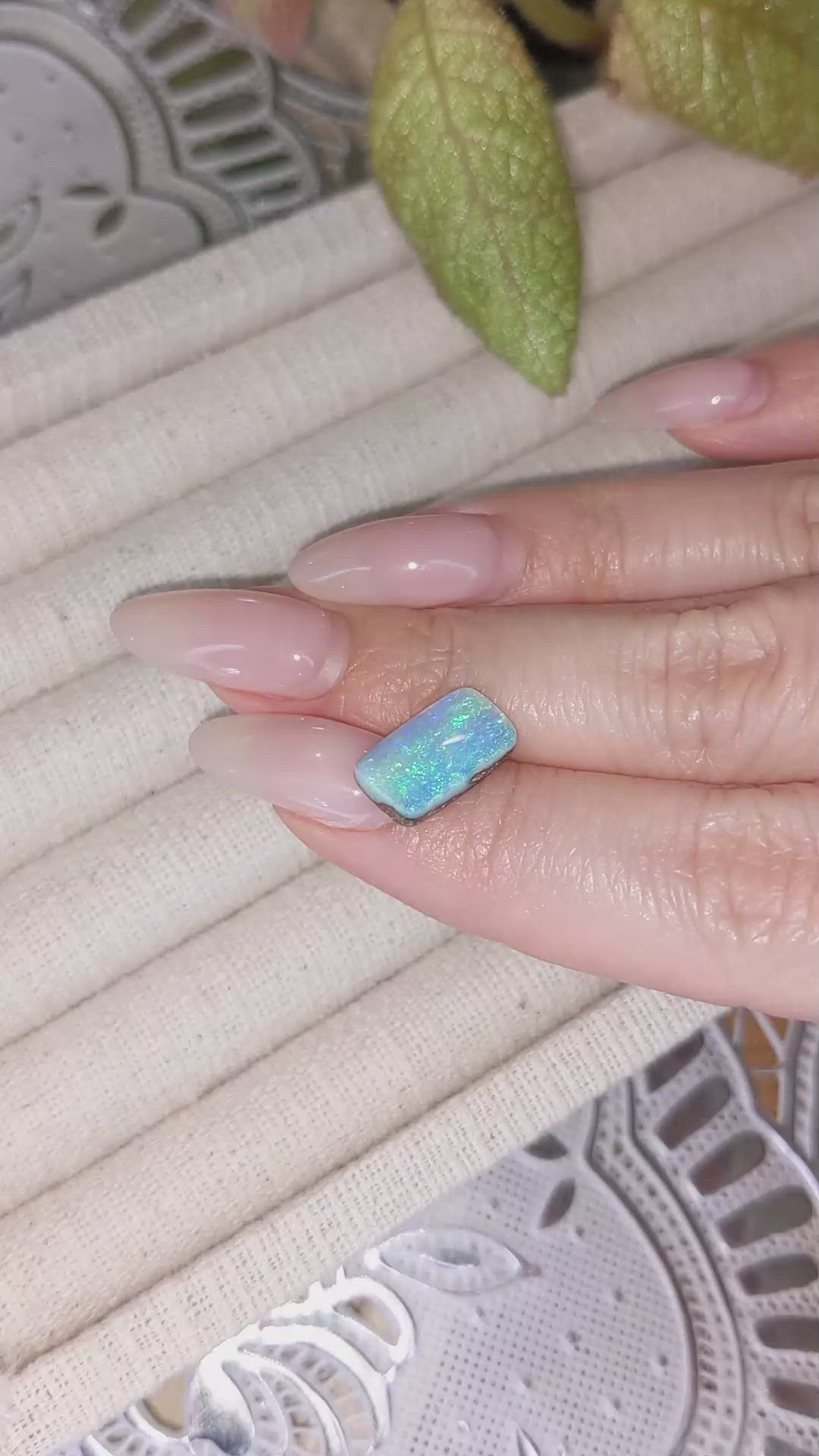 4.03 Ct. Black Opal from Australia Size Video