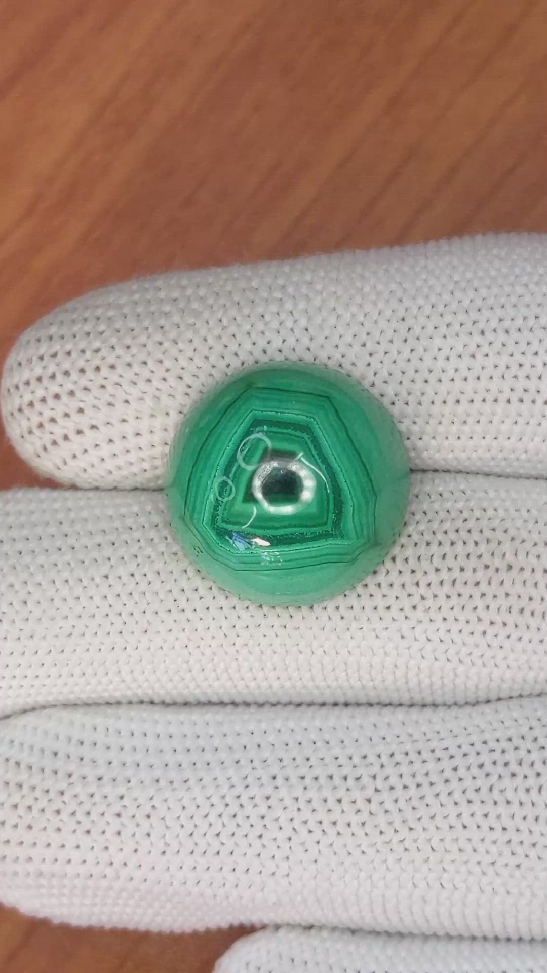 28.70 Ct. Cabochon Malachite from Russia Size Video
