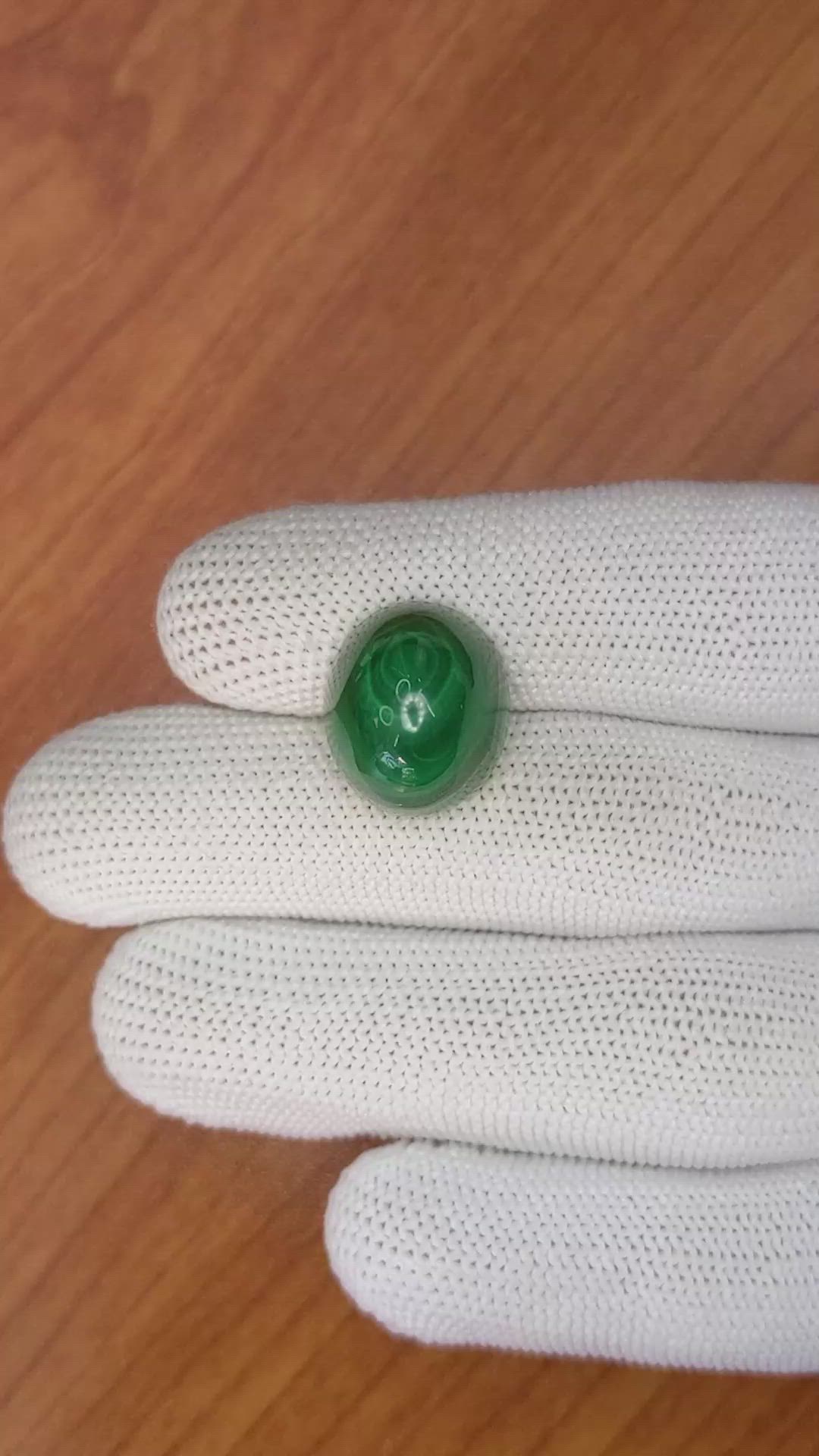 24.81 Ct. Cabochon Malachite from Russia Size Video