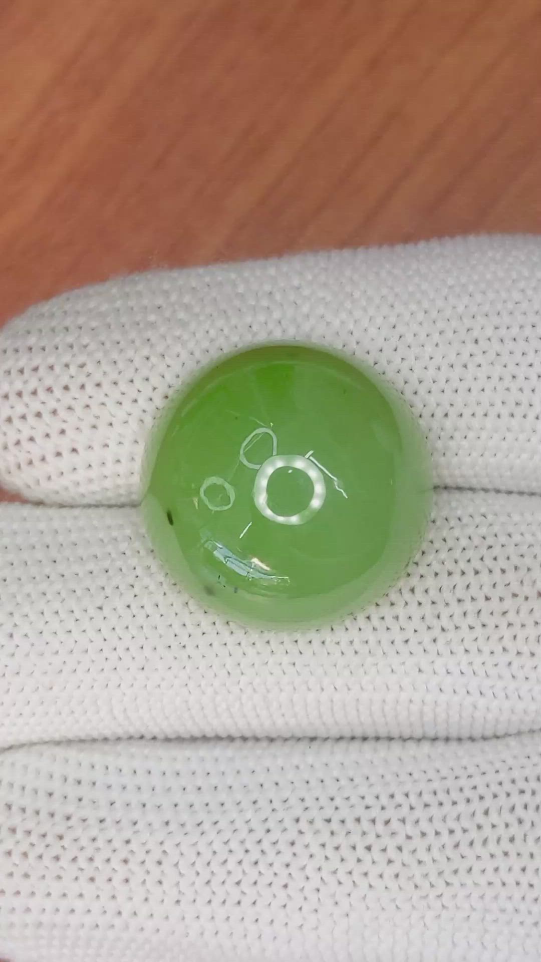 34.79 Ct. Cabochon Malachite from Russia Size Video