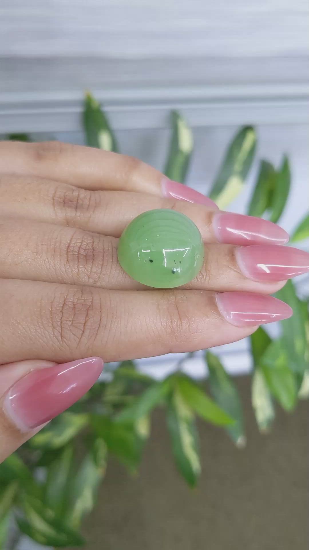 34.79 Ct. Cabochon Malachite from Russia Size Video