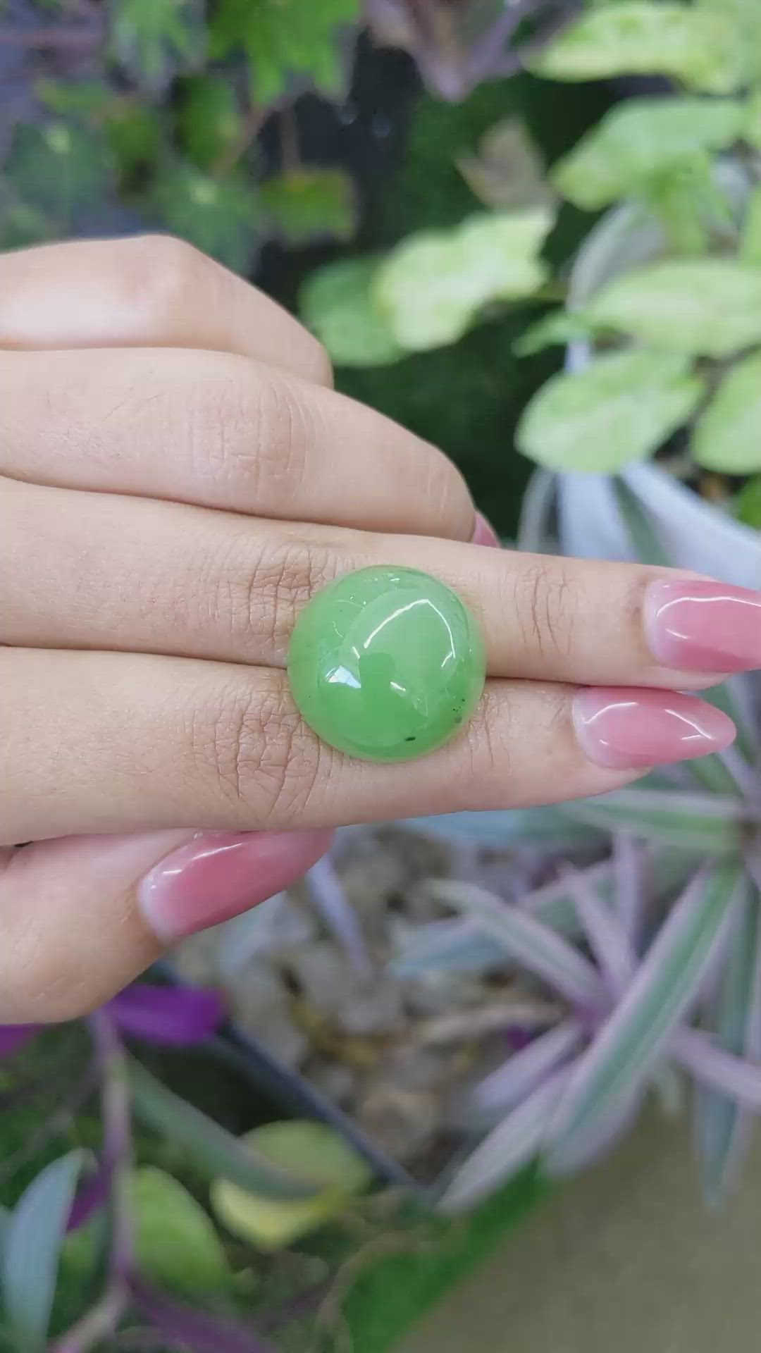 34.79 Ct. Cabochon Malachite from Russia Size Video