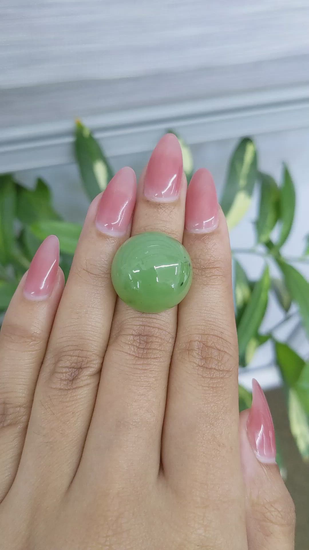 34.79 Ct. Cabochon Malachite from Russia Size Video