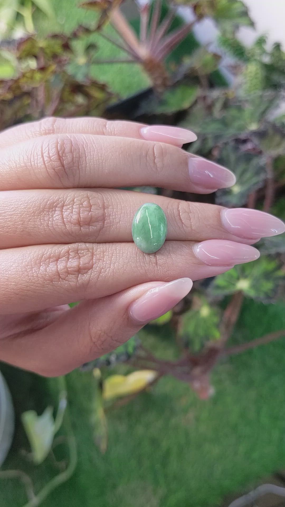 4.86 Ct. Cabochon Malachite from Russia Size Video