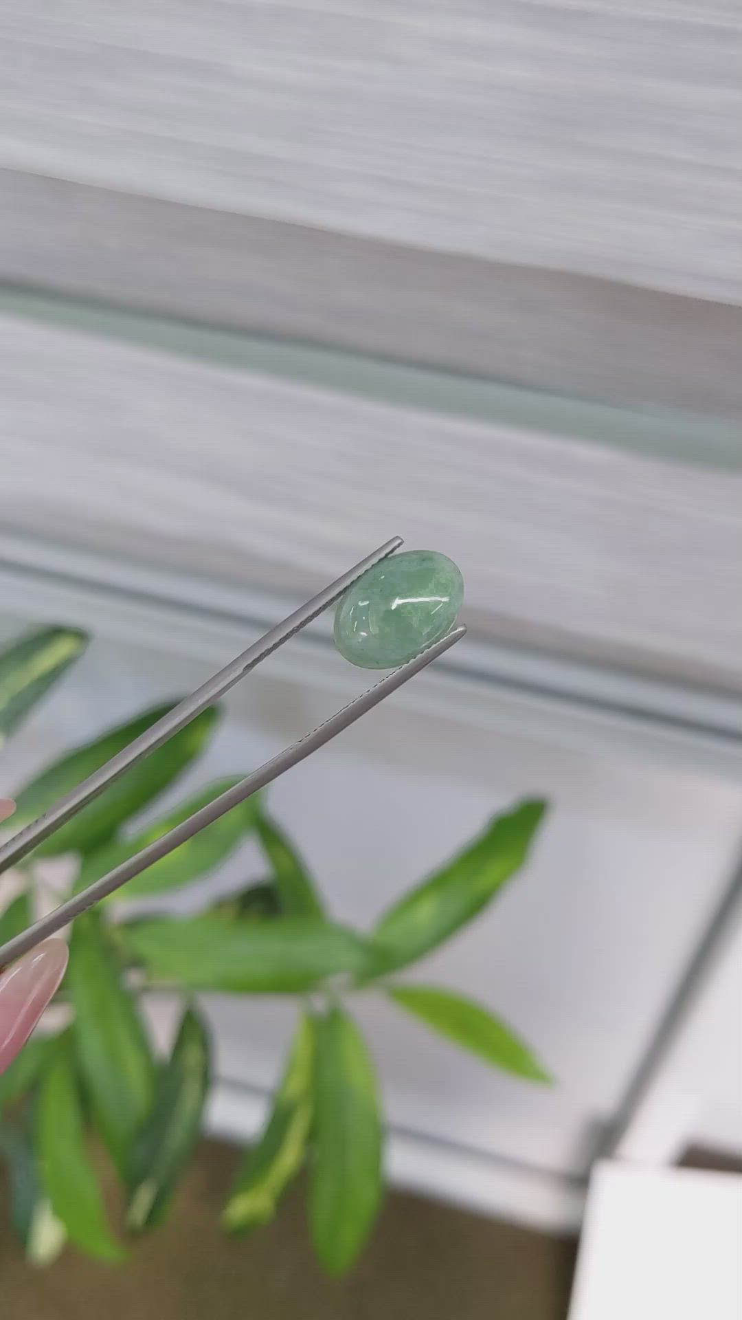 4.86 Ct. Cabochon Malachite from Russia Size Video