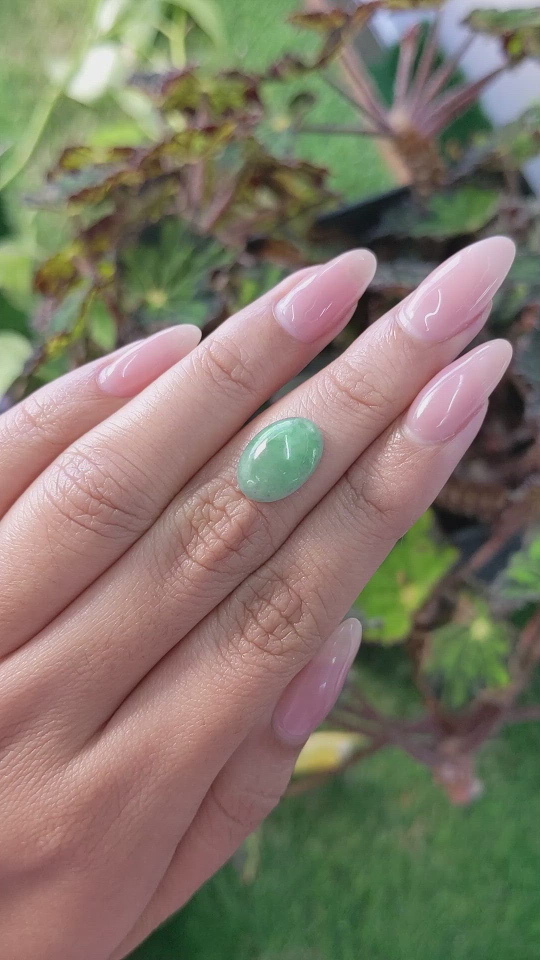 4.86 Ct. Cabochon Malachite from Russia Size Video