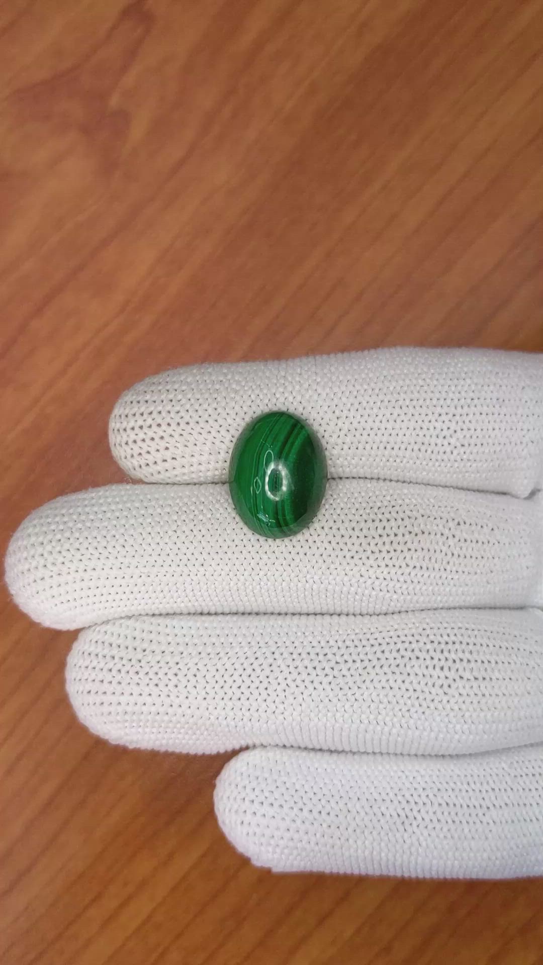 11.12 Ct. Cabochon Malachite from Russia Size Video