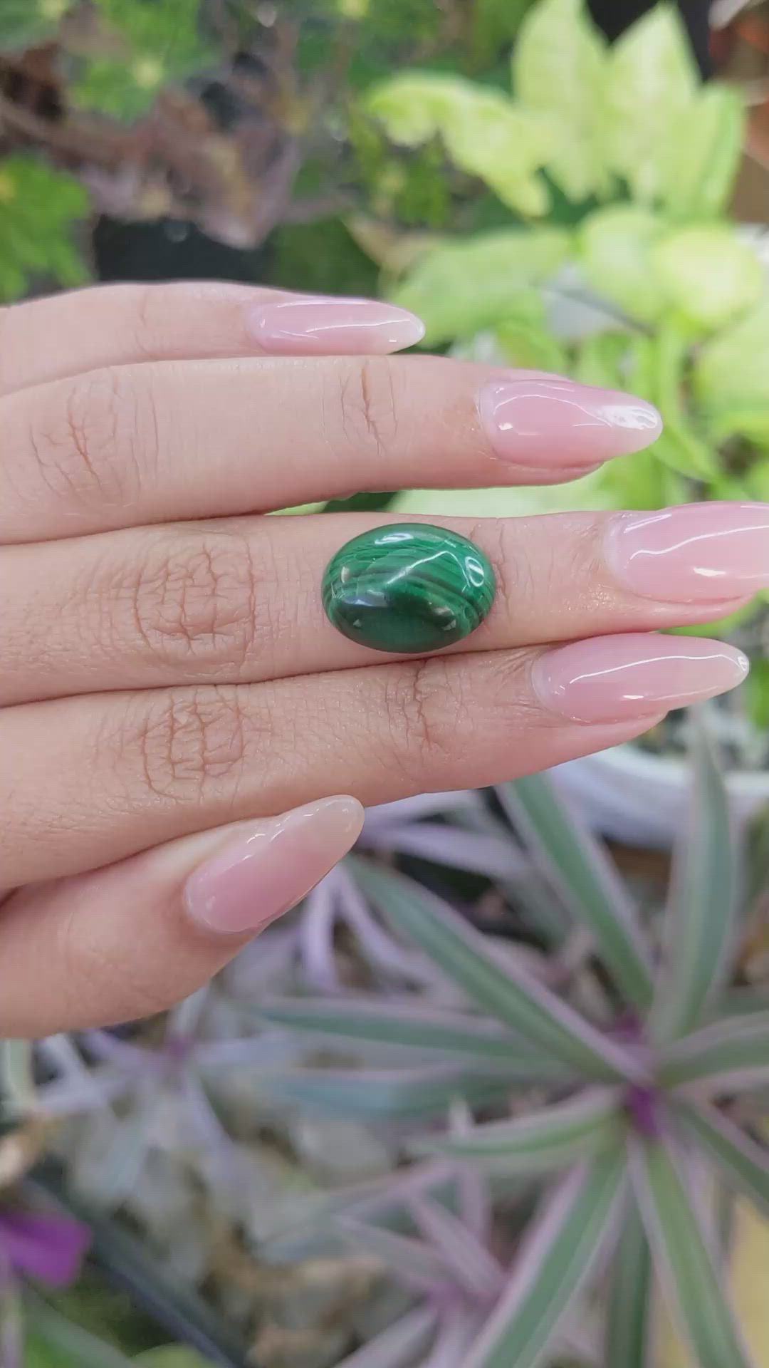 11.12 Ct. Cabochon Malachite from Russia Size Video