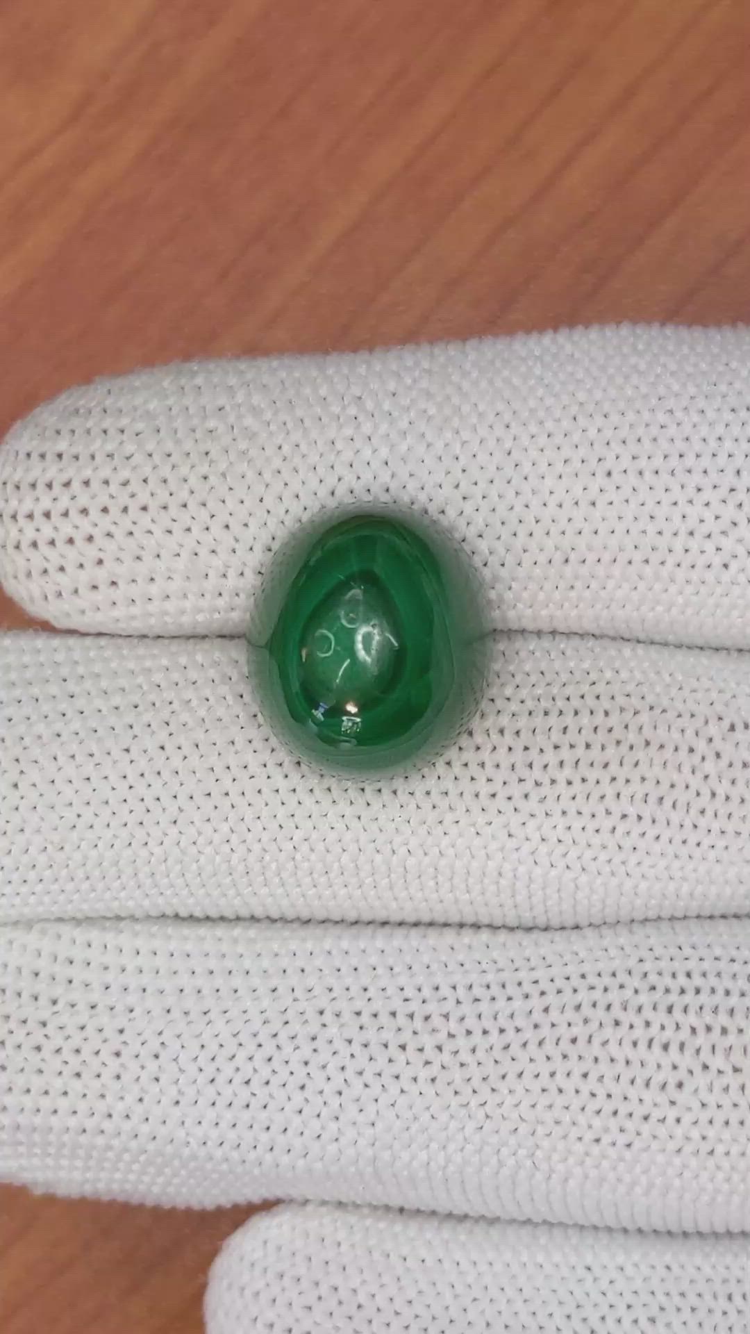 26.16 Ct. Cabochon Malachite from Russia Size Video