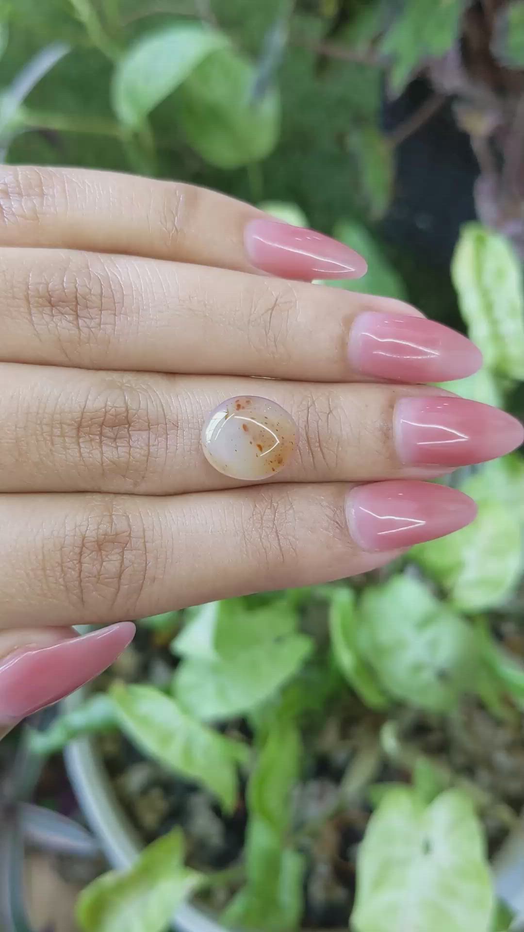 4.56 Ct. Cabochon White Opal from India Size Video