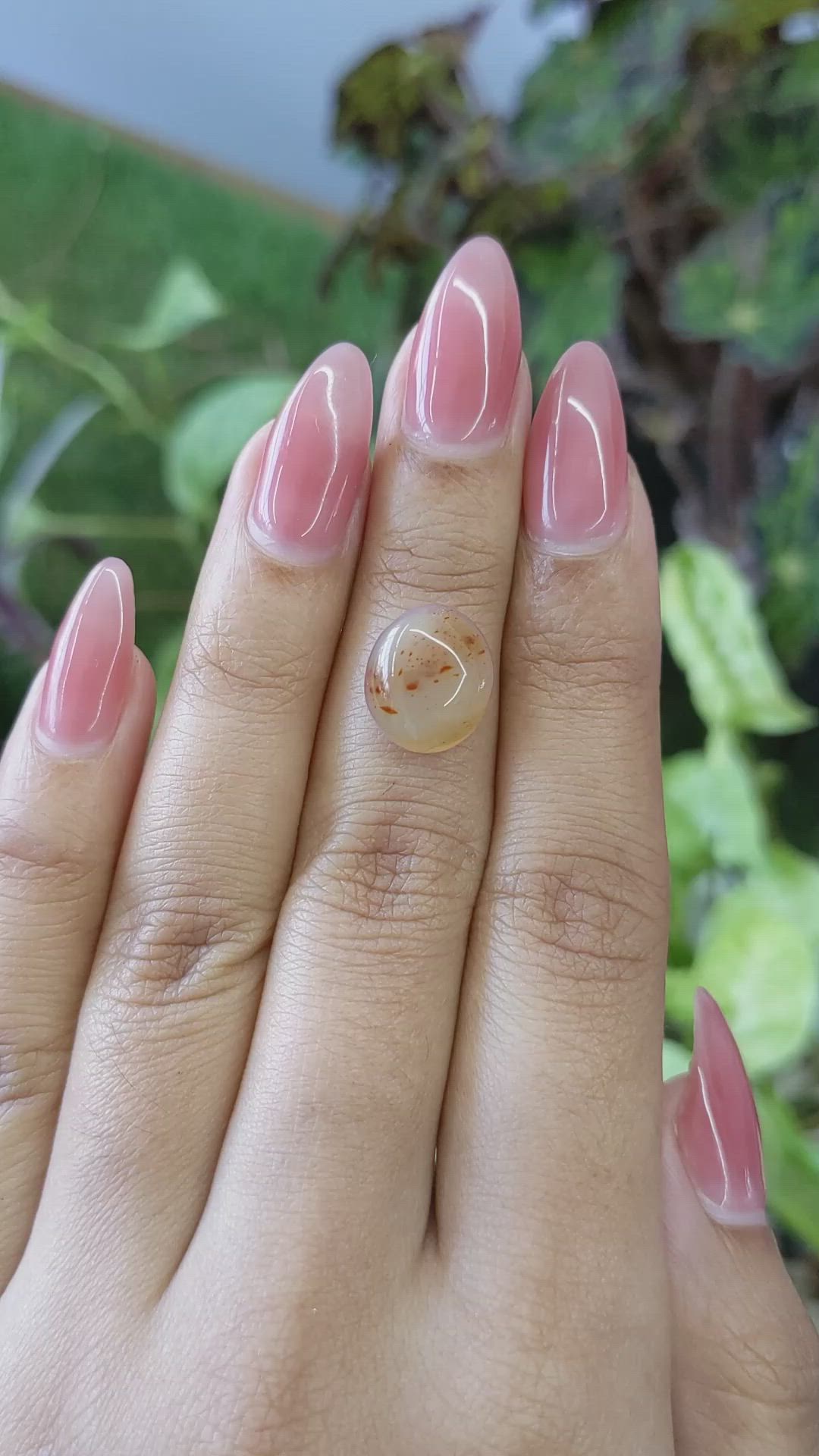 4.56 Ct. Cabochon White Opal from India Size Video