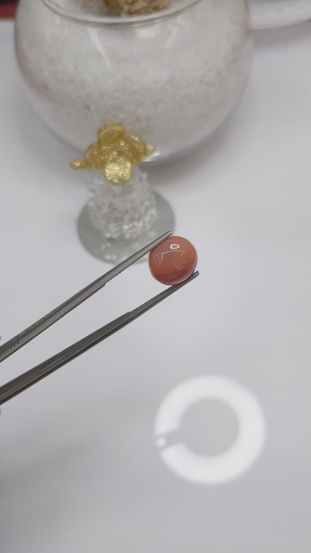 6.30 Ct. Cabochon White Opal from India Size Video