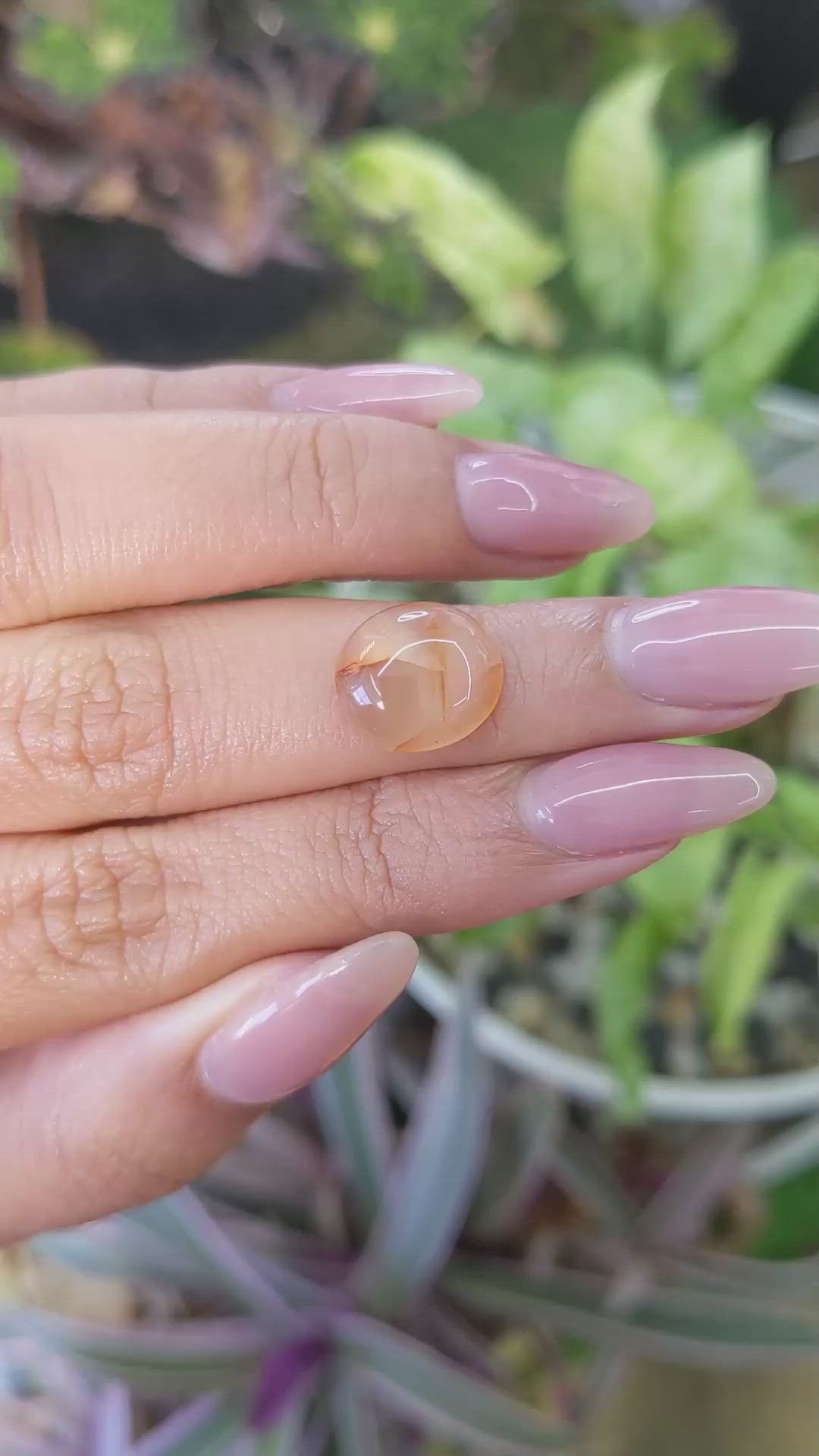 5.52 Ct. Cabochon White Opal from India Size Video