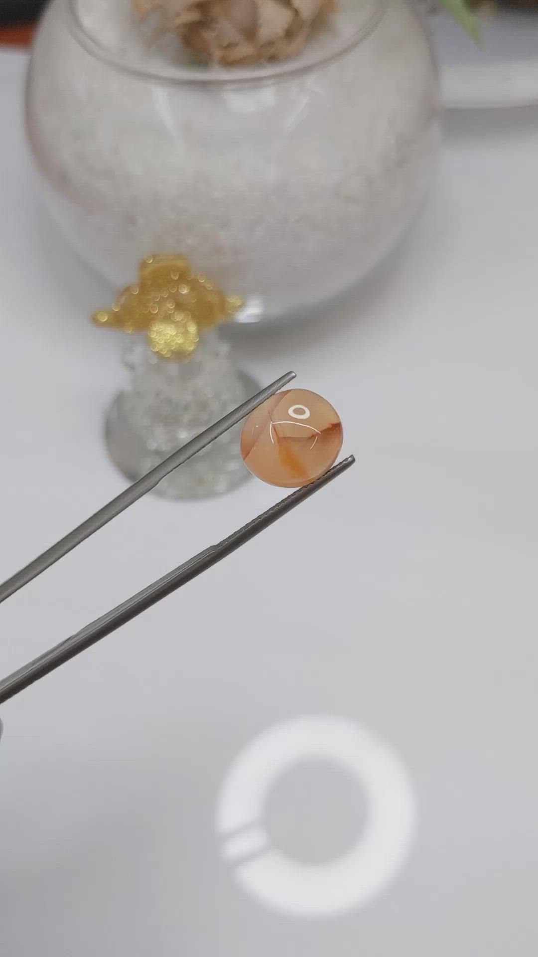 5.52 Ct. Cabochon White Opal from India Size Video