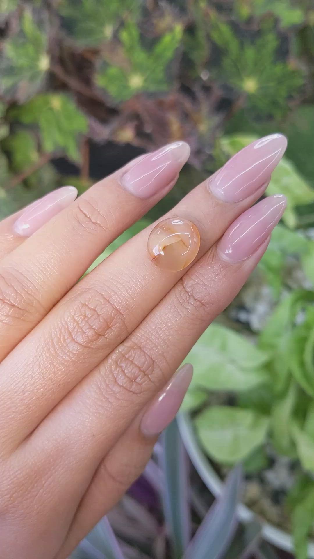 5.52 Ct. Cabochon White Opal from India Size Video