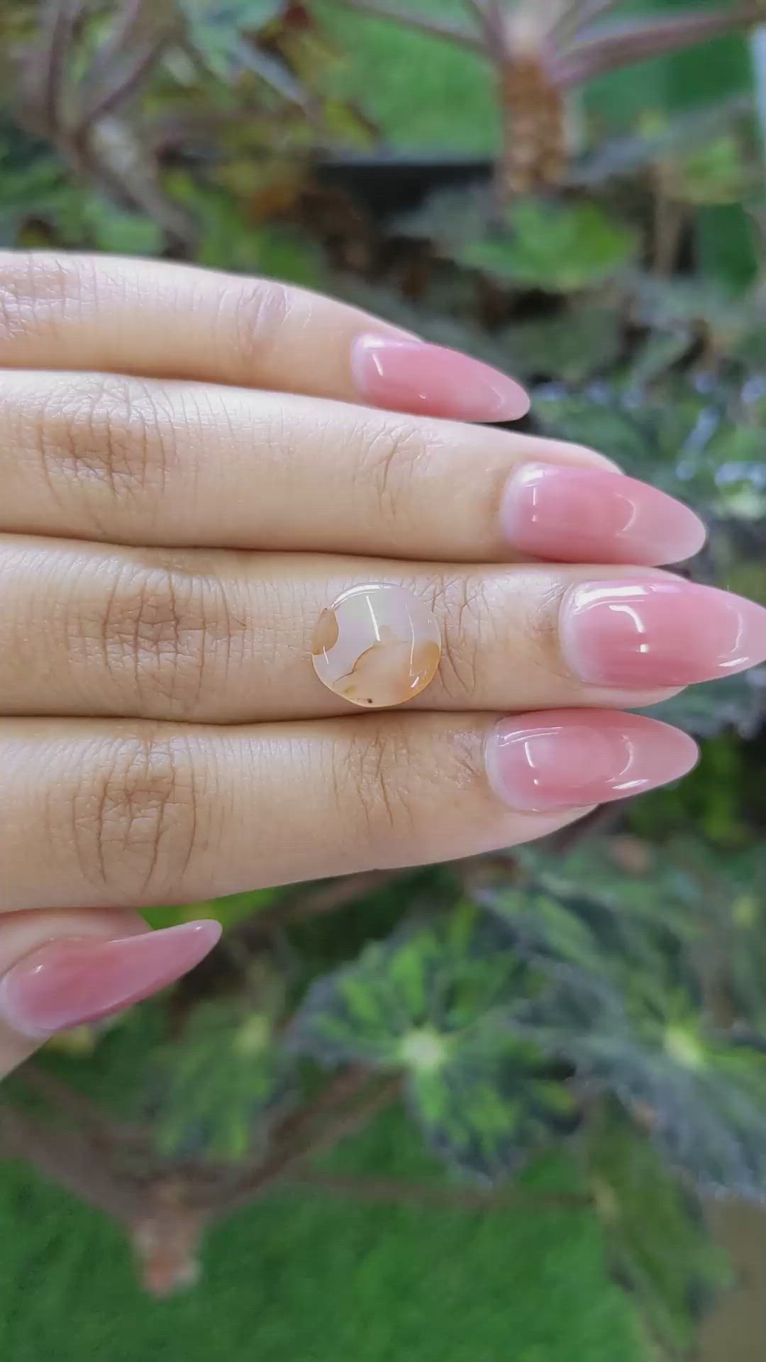 3.82 Ct. Cabochon White Opal from India Size Video