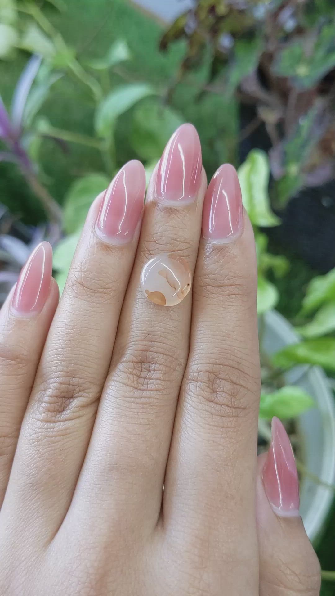 3.82 Ct. Cabochon White Opal from India Size Video