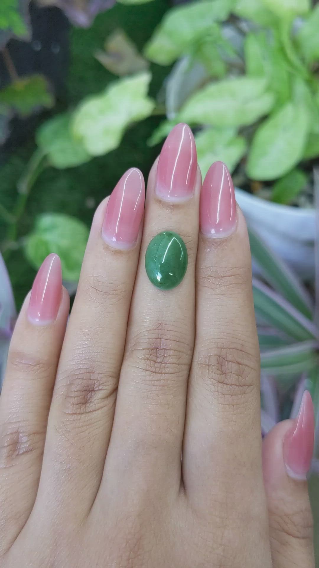 5.03 Ct. Cabochon White Opal from Burma (Myanmar) Size Video