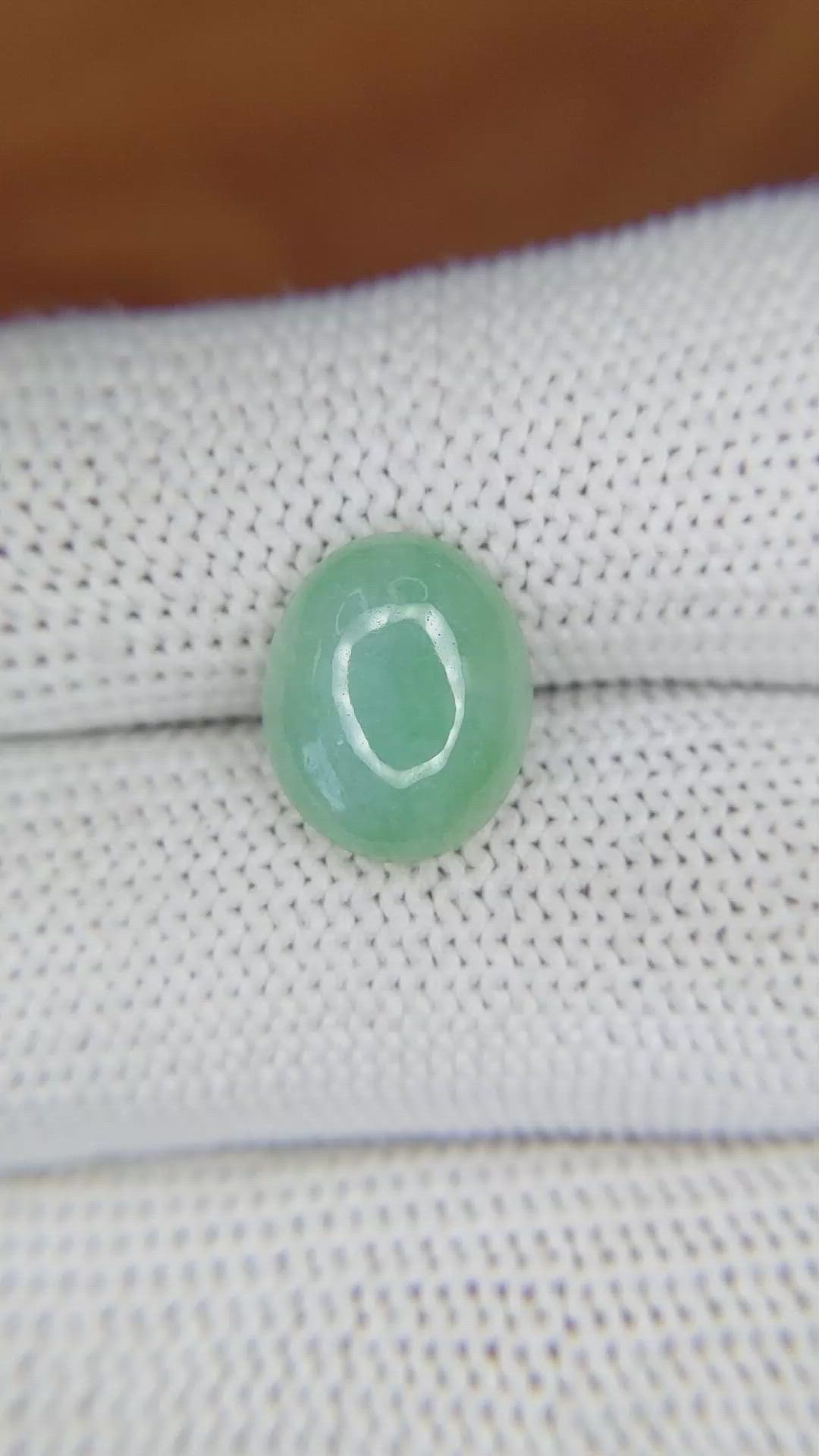 3.95 Ct. Cabochon White Opal from Burma (Myanmar) Size Video