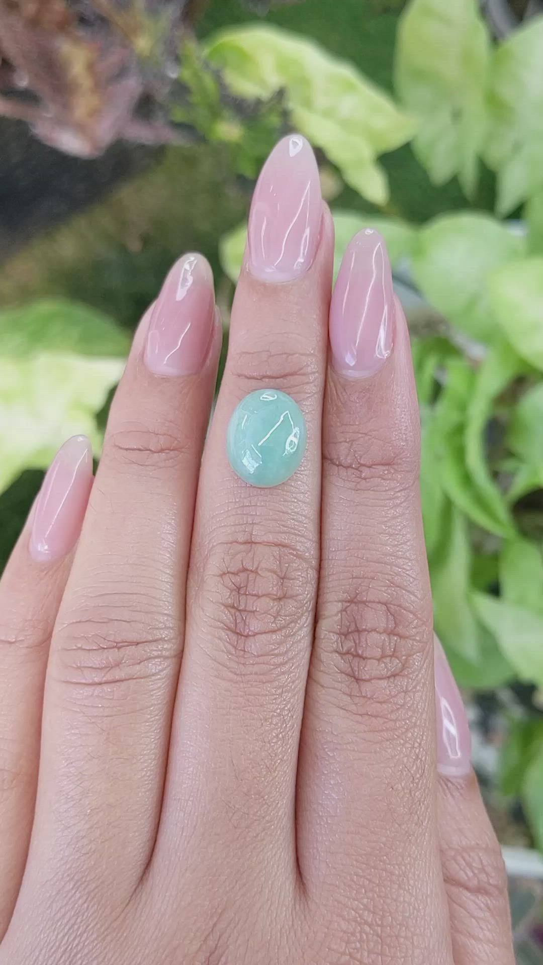 3.95 Ct. Cabochon White Opal from Burma (Myanmar) Size Video