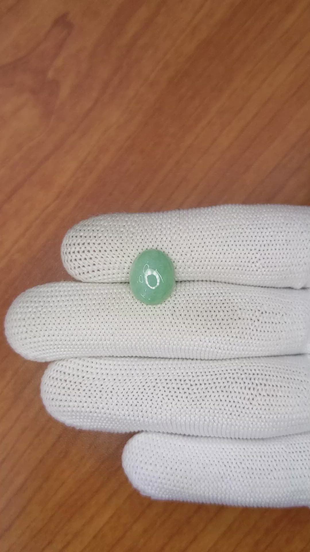 3.95 Ct. Cabochon White Opal from Burma (Myanmar) Size Video