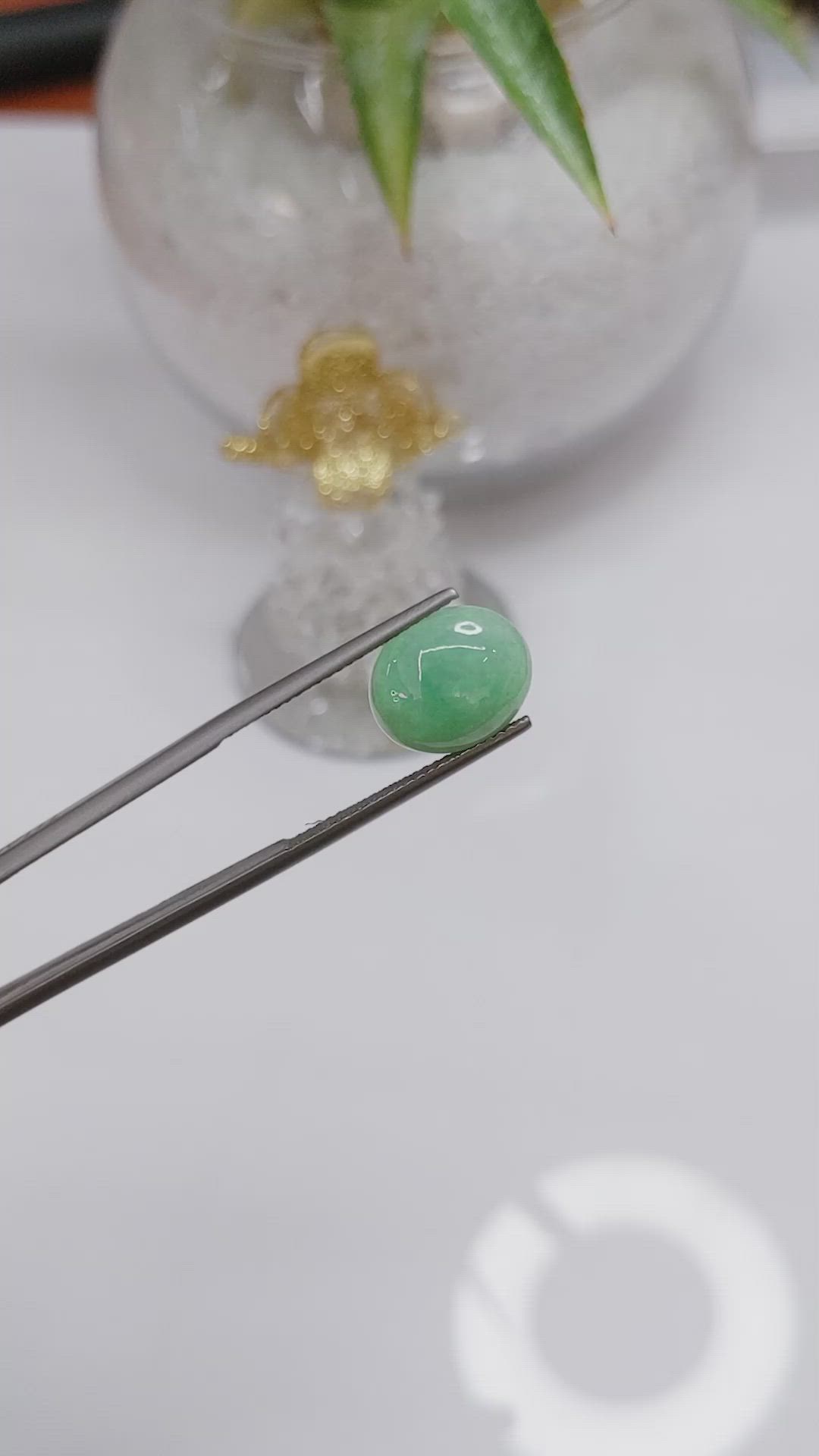 4.50 Ct. Cabochon White Opal from Burma (Myanmar) Size Video