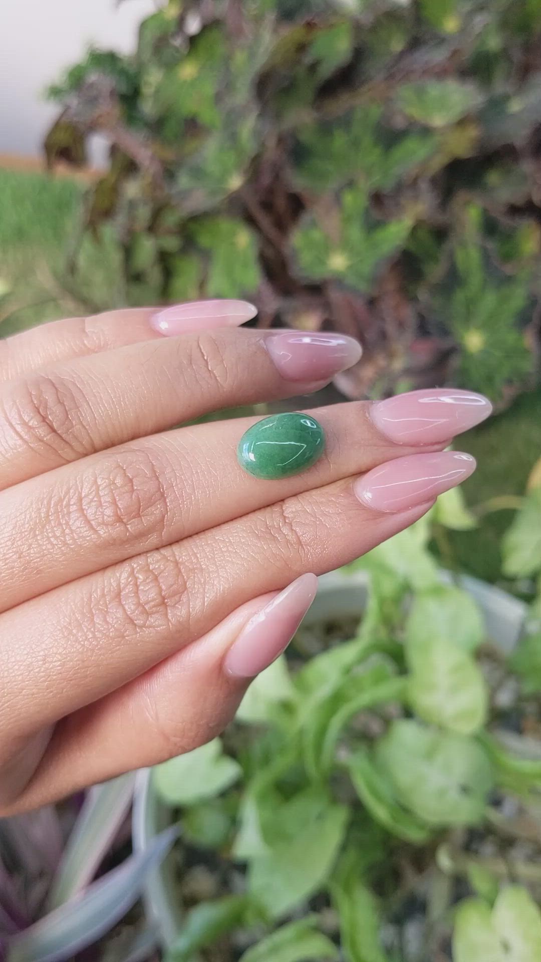 5.89 Ct. Cabochon White Opal from Burma (Myanmar) Size Video