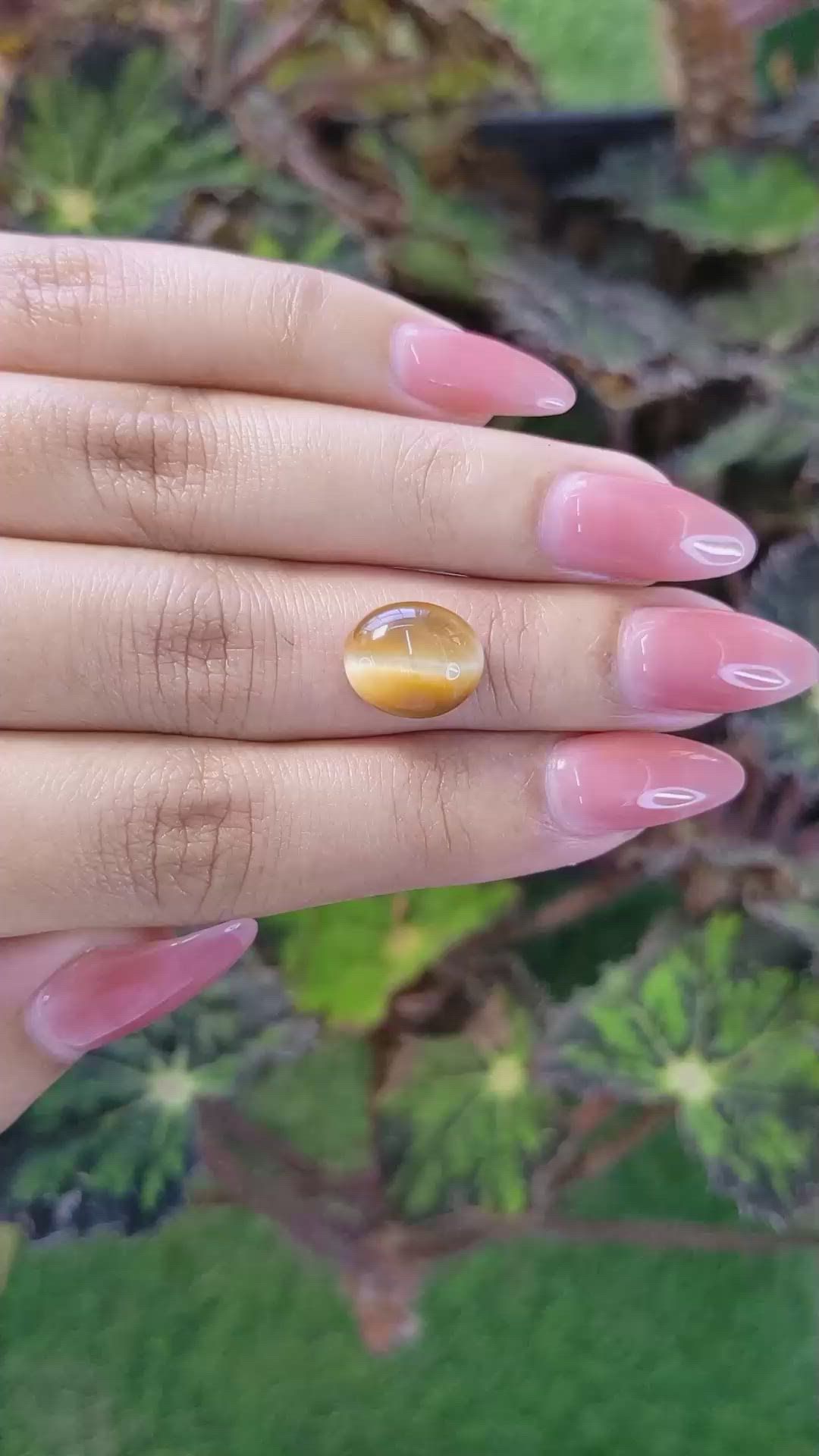 3.95 Ct. Cabochon Tiger's Eye from Brazil Size Video