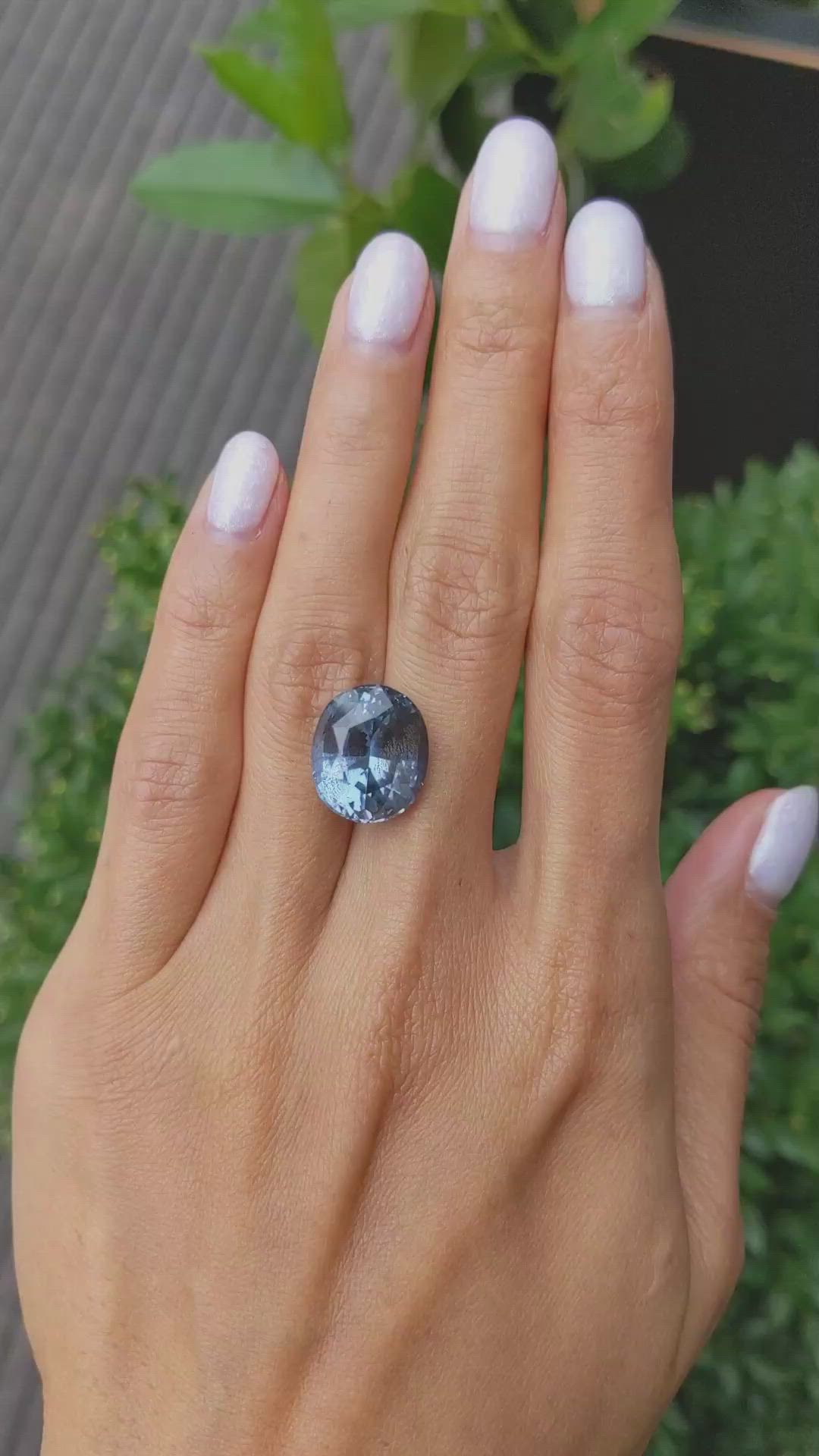 13.37 Ct. Spinel from Ceylon (Sri Lanka) Size Video