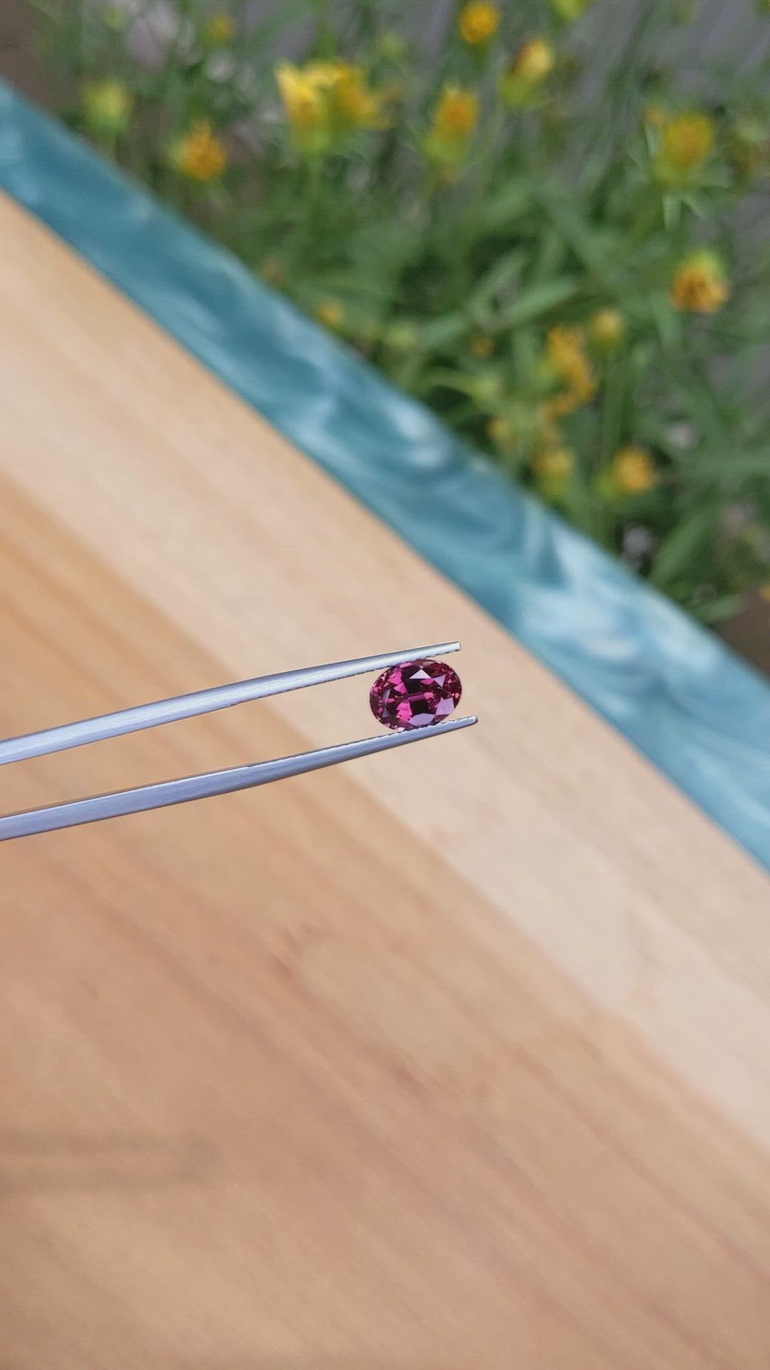 1.91 Ct. Purplish Pink Garnet from Ceylon (Sri Lanka) Size Video
