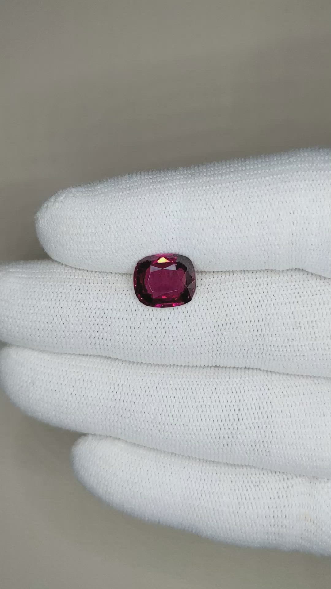 3.22 Ct. Garnet from Ceylon (Sri Lanka) Size Video
