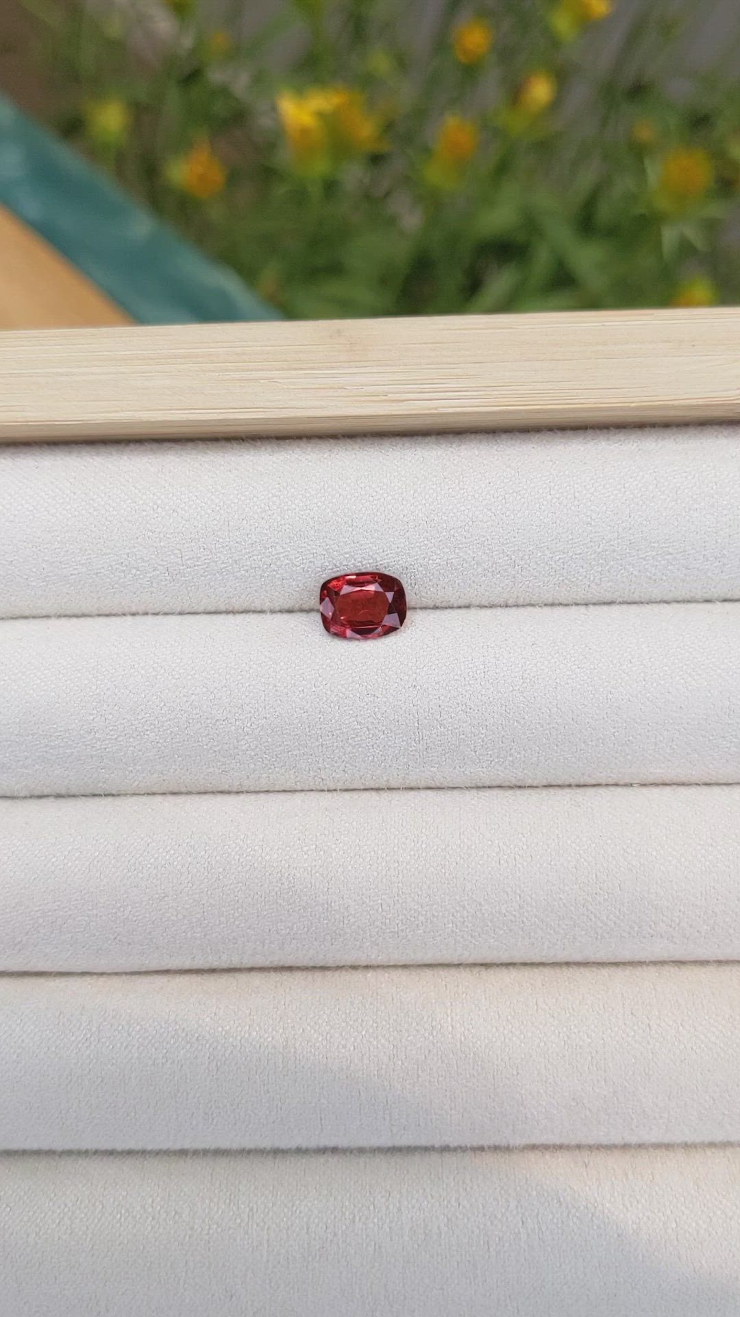 1.48 Ct. Red Garnet from Ceylon (Sri Lanka) Size Video