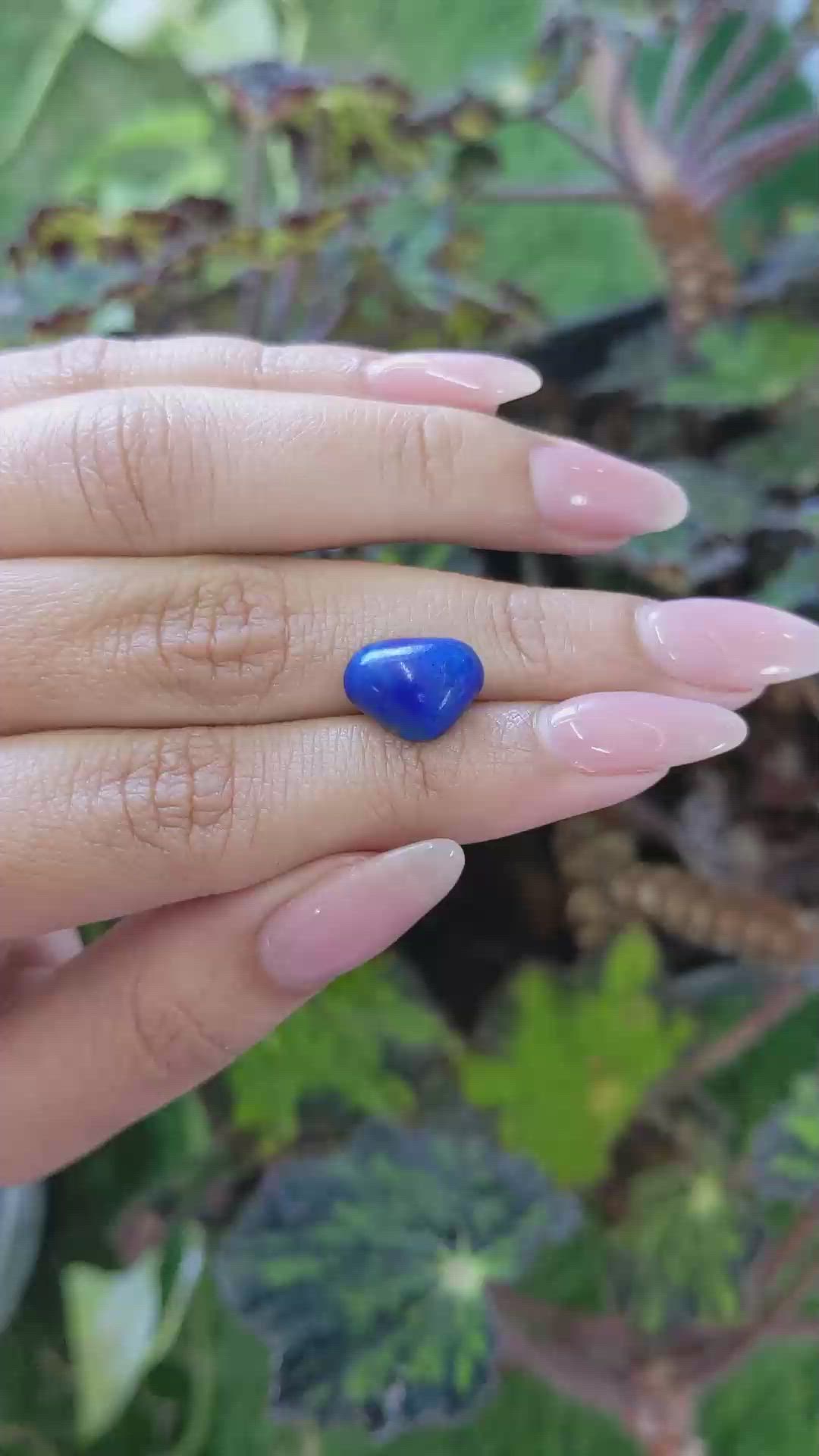 3.99 Ct. Cabochon Lapis from Afghanistan Size Video