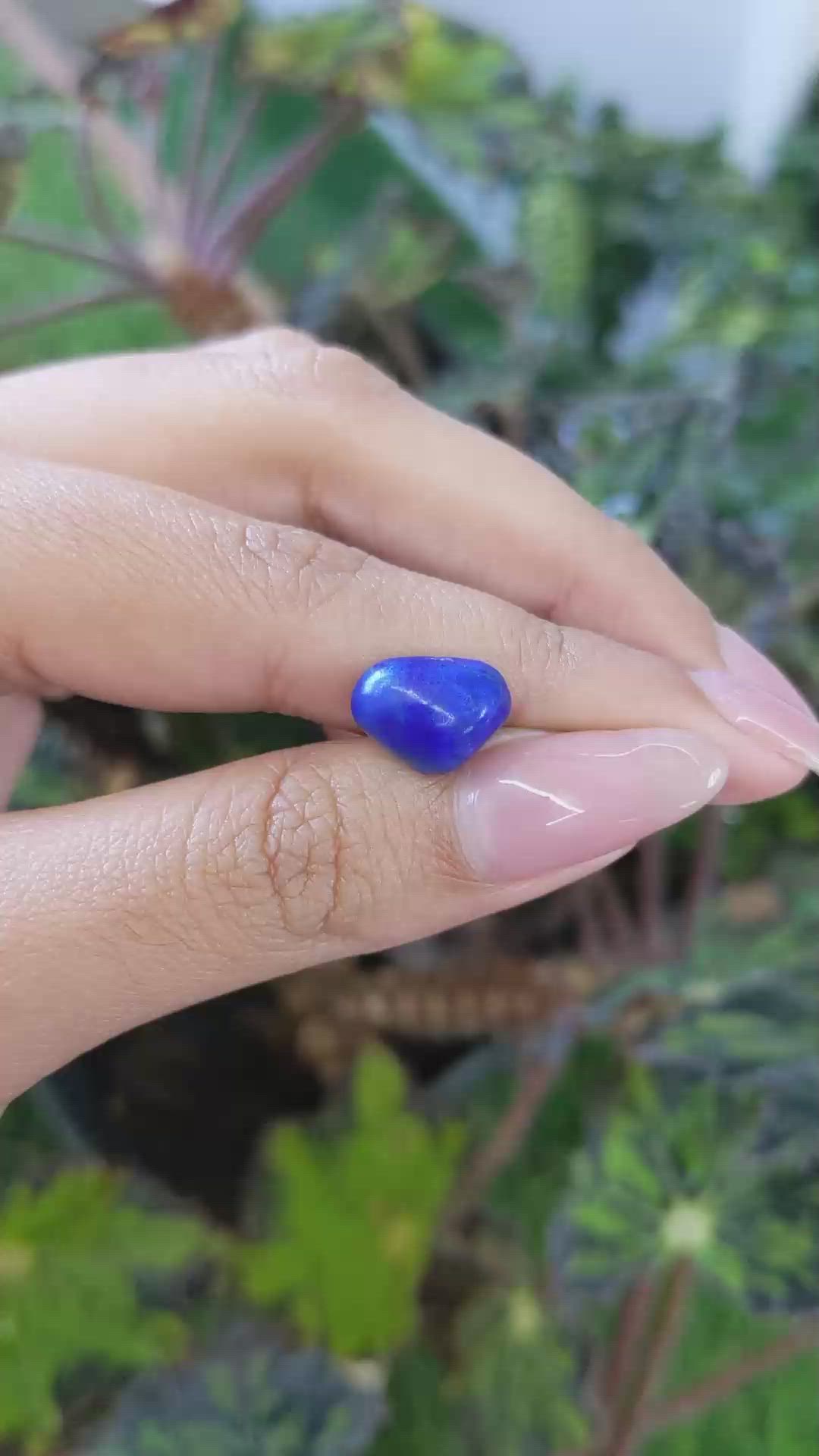 3.99 Ct. Cabochon Lapis from Afghanistan Size Video