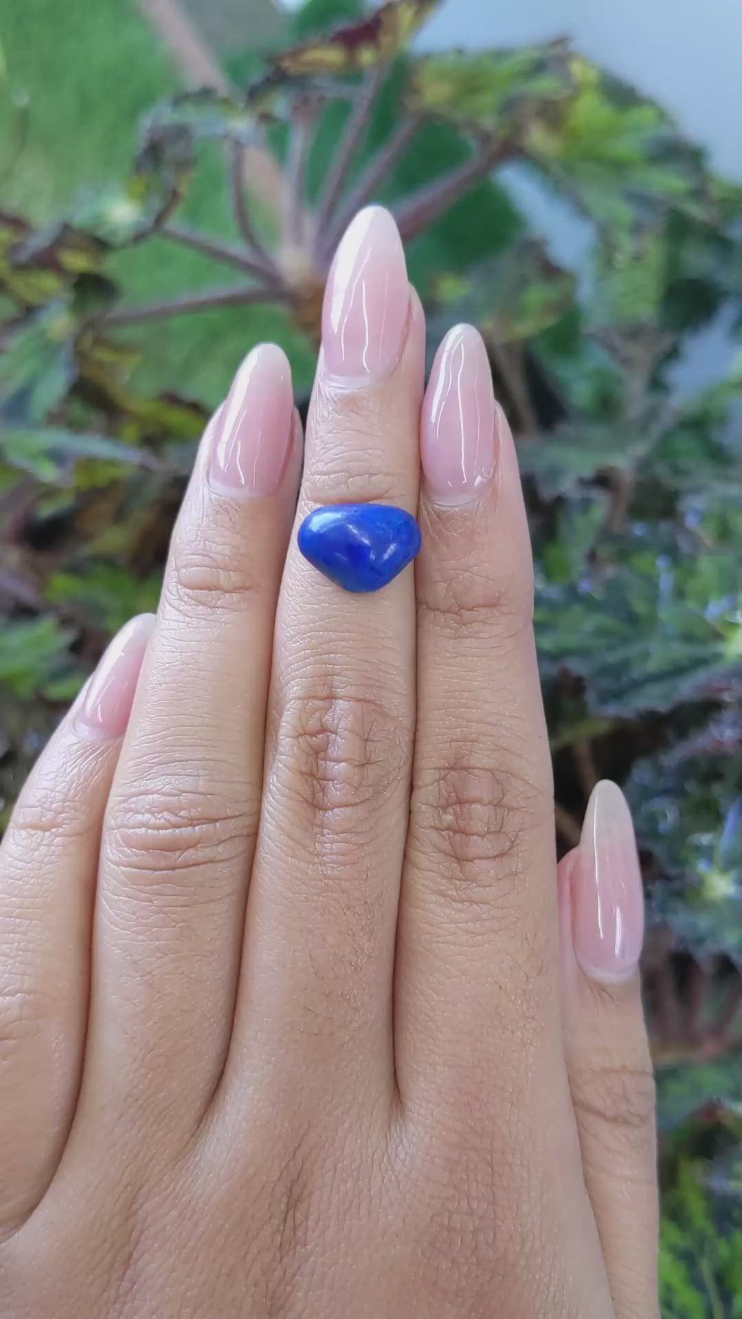 3.99 Ct. Cabochon Lapis from Afghanistan Size Video