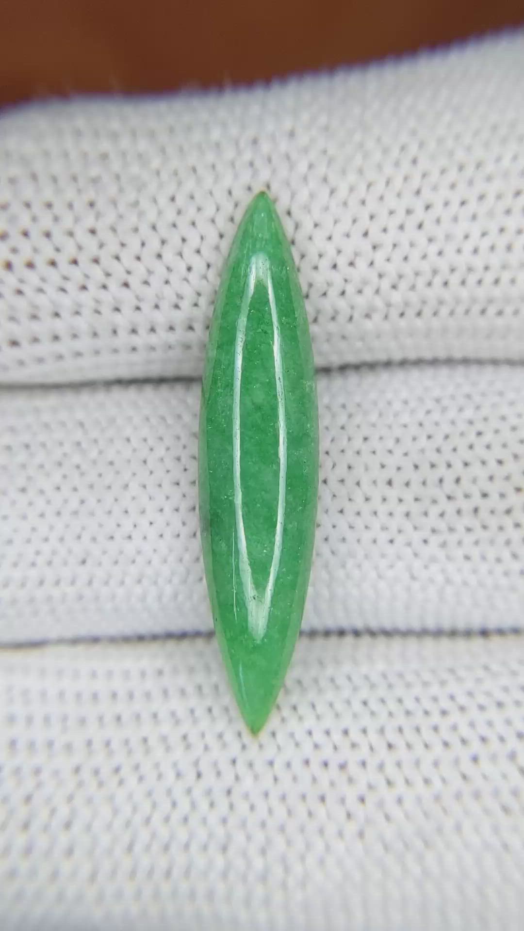 6.71 Ct. Cabochon Jade from Burma (Myanmar) Size Video