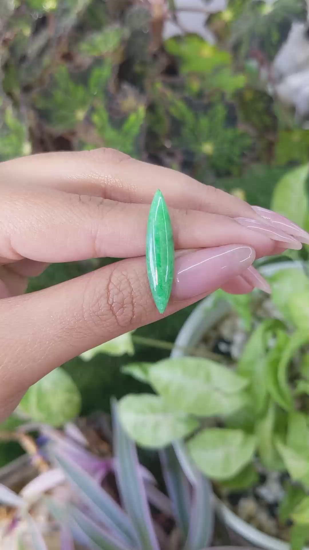 6.71 Ct. Cabochon Jade from Burma (Myanmar) Size Video