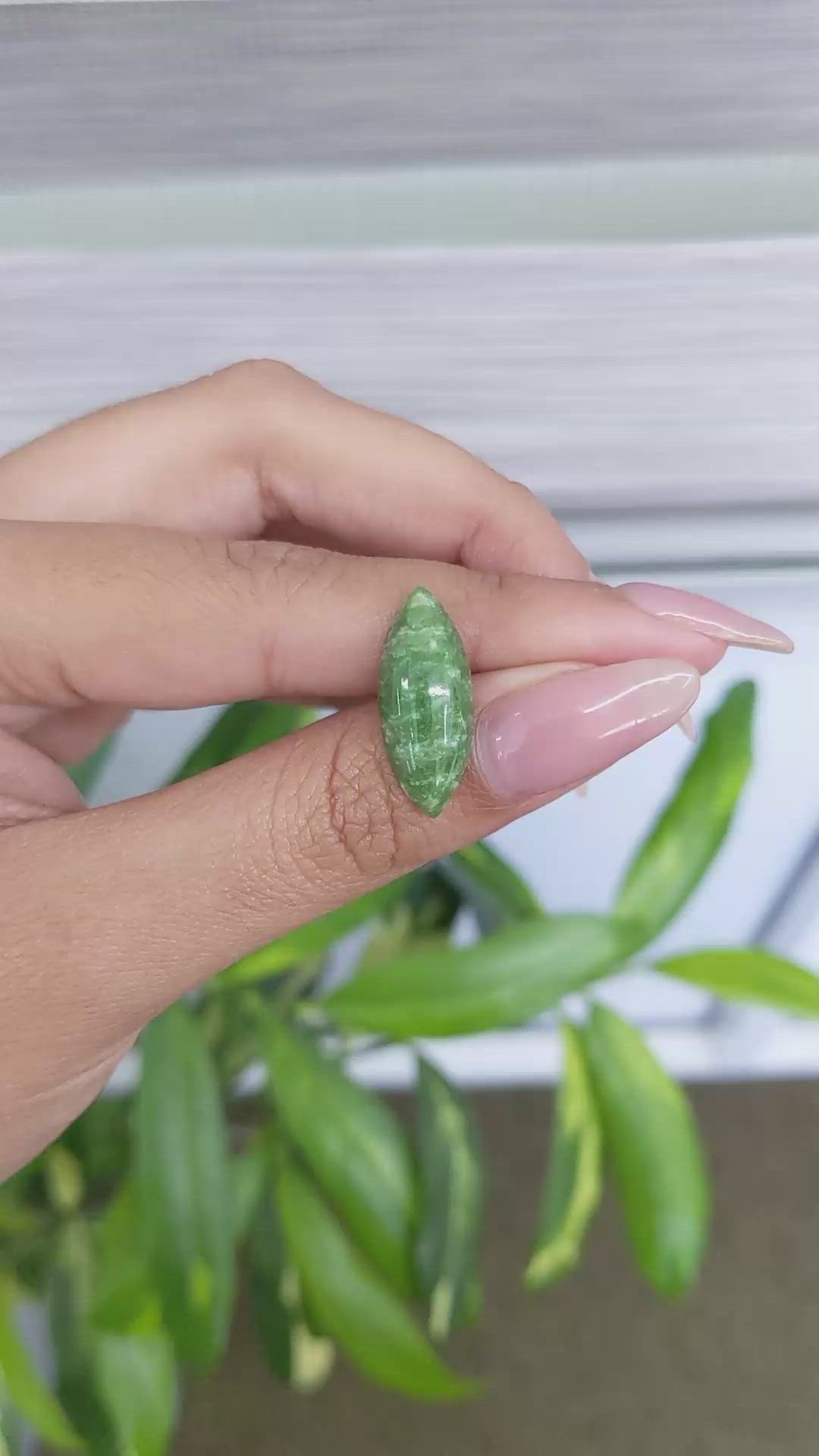 6.21 Ct. Cabochon Jade from Burma (Myanmar) Size Video