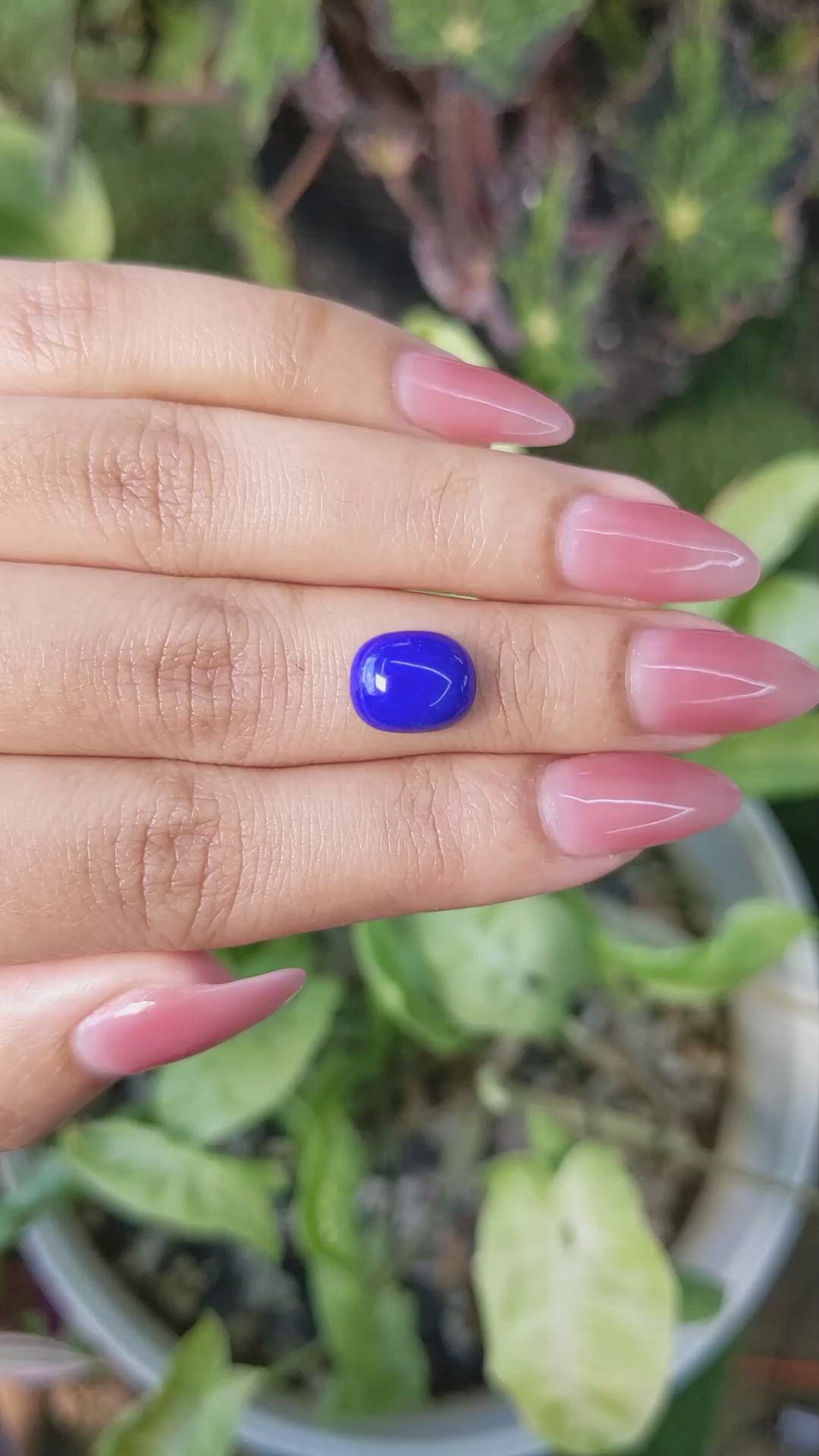 3.50 Ct. Cabochon Lapis from Afghanistan Size Video