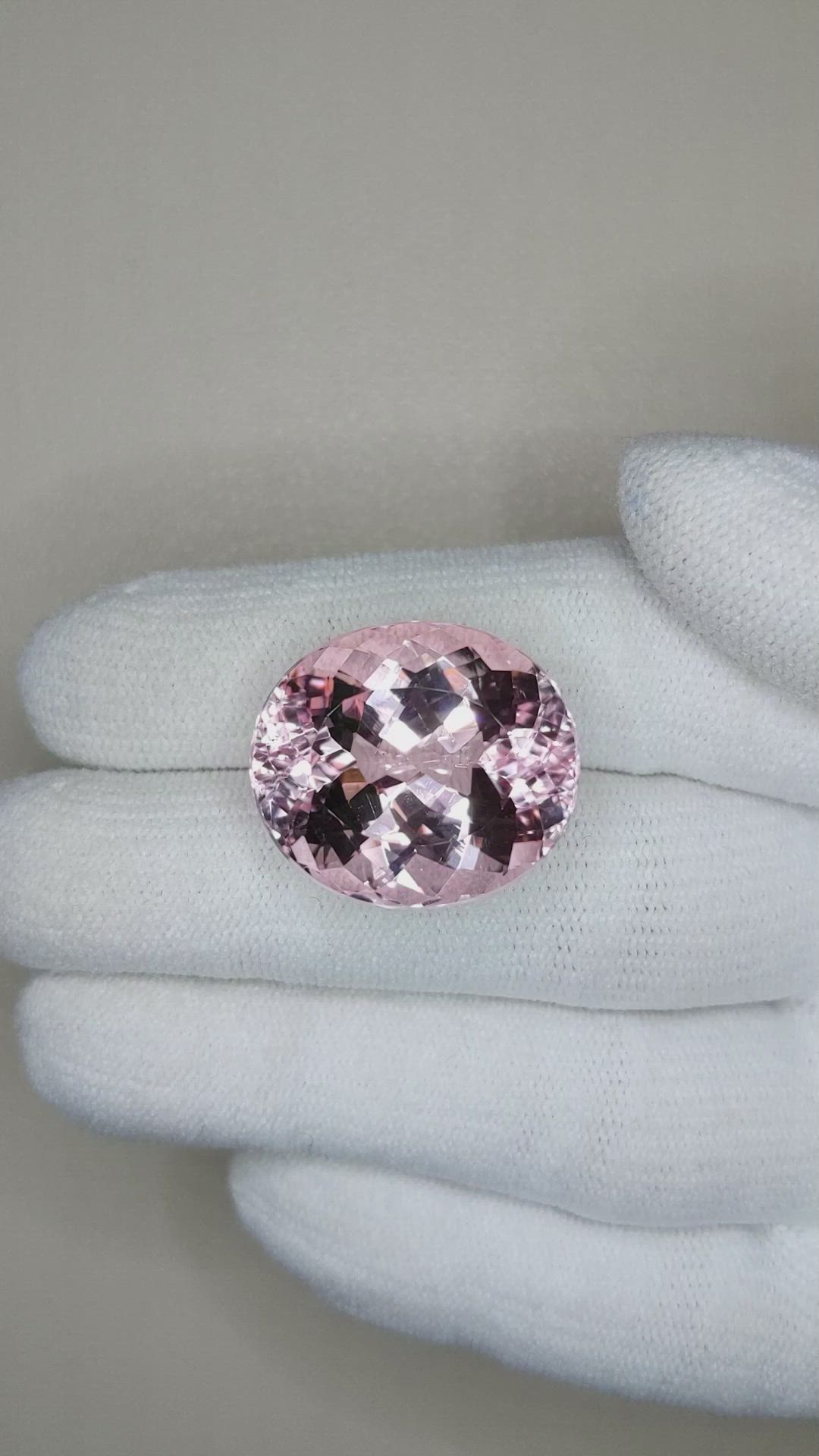 27.27 Ct. Morganite from Brazil Size Video