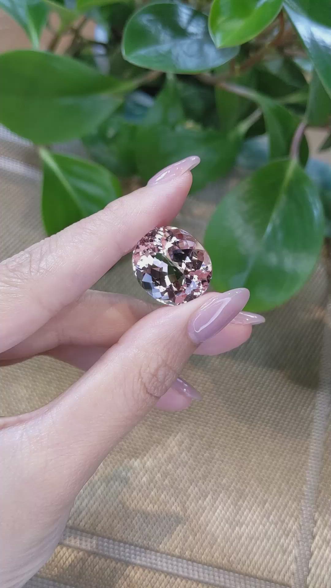 27.27 Ct. Morganite from Brazil Size Video