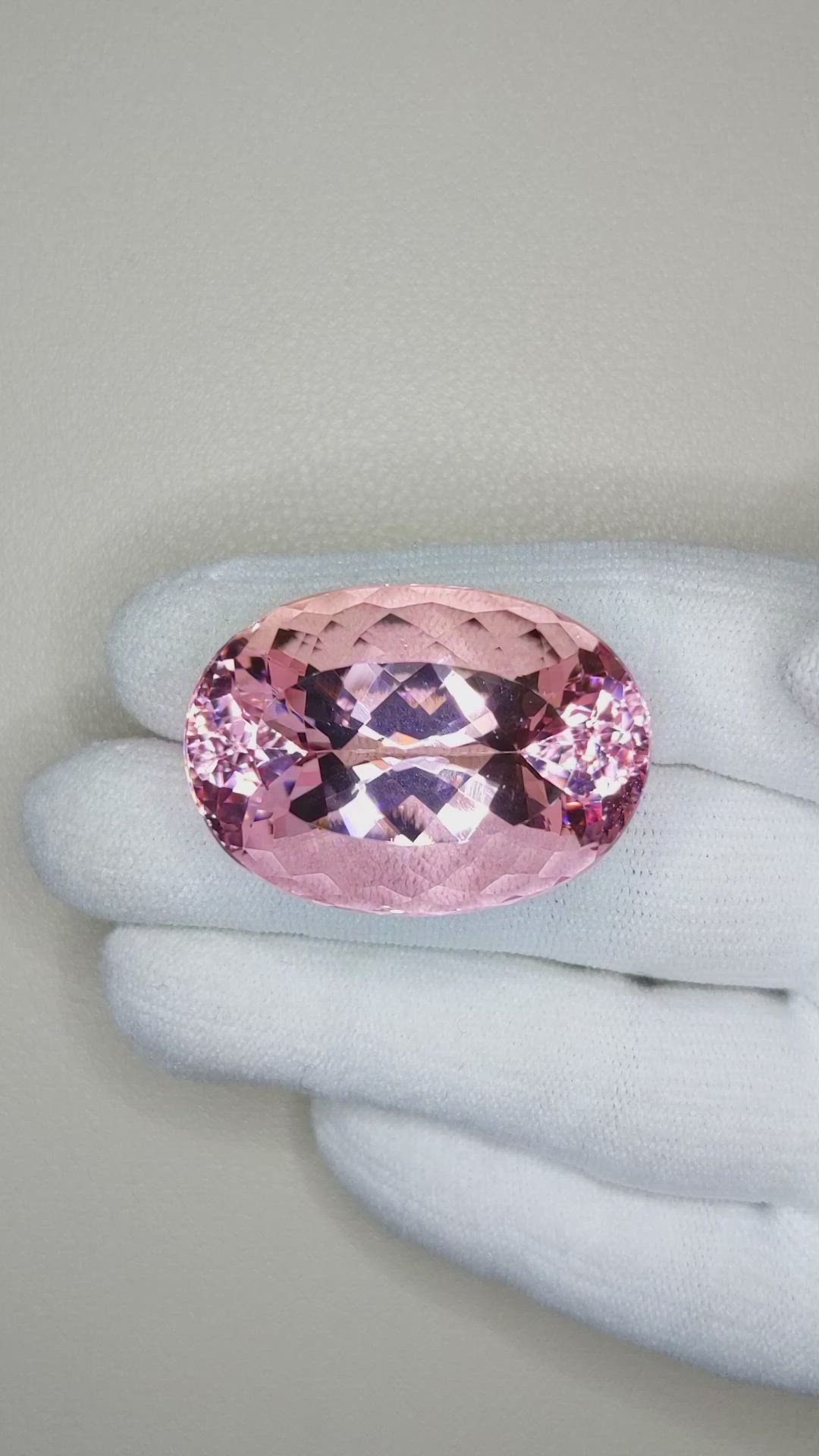 68.55 Ct. Morganite from Brazil Size Video